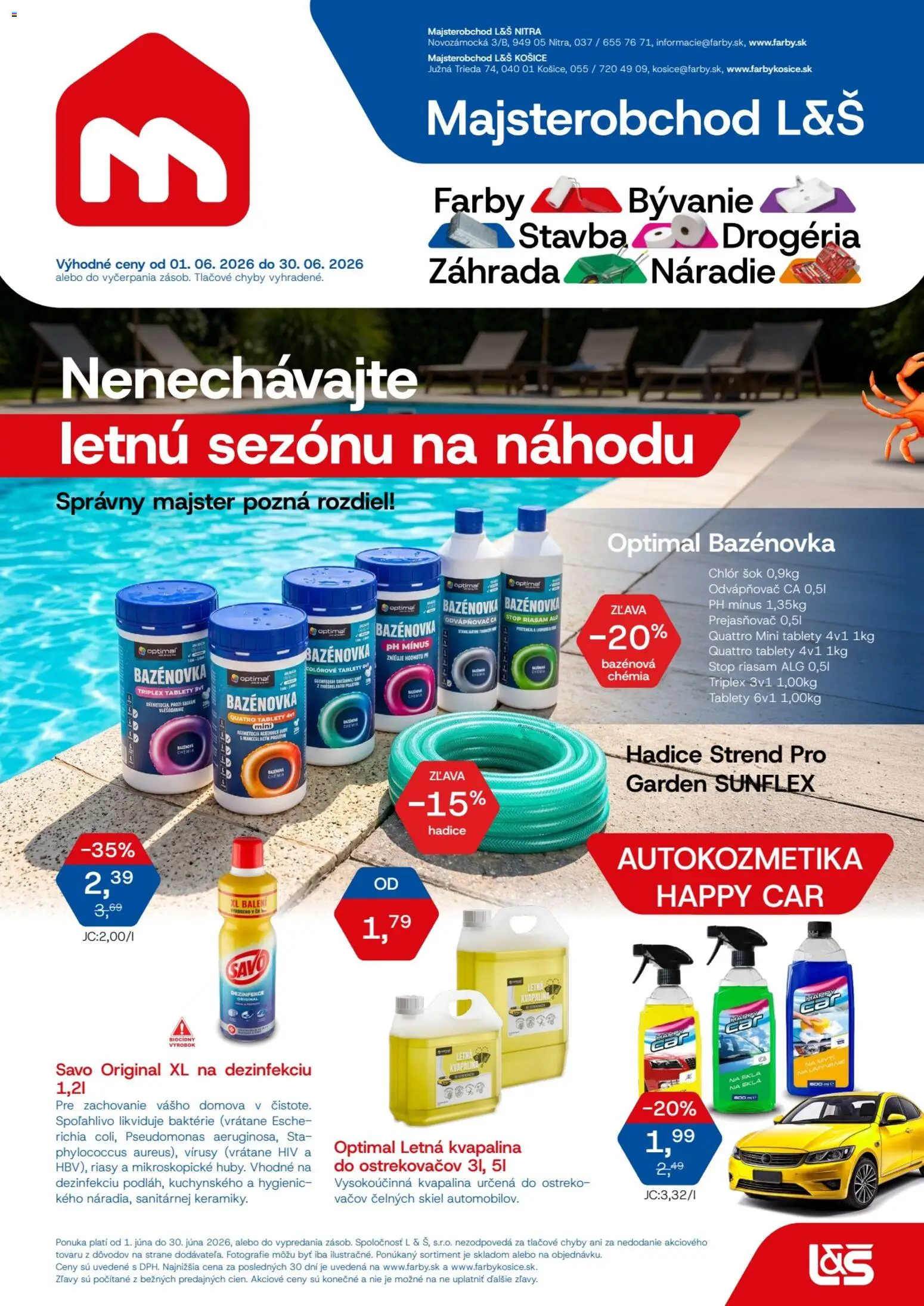 Nové L&Š akcie – leták je platný od 01.06.2026 | Strana: 1 | Produkty: Náradie, Savo
