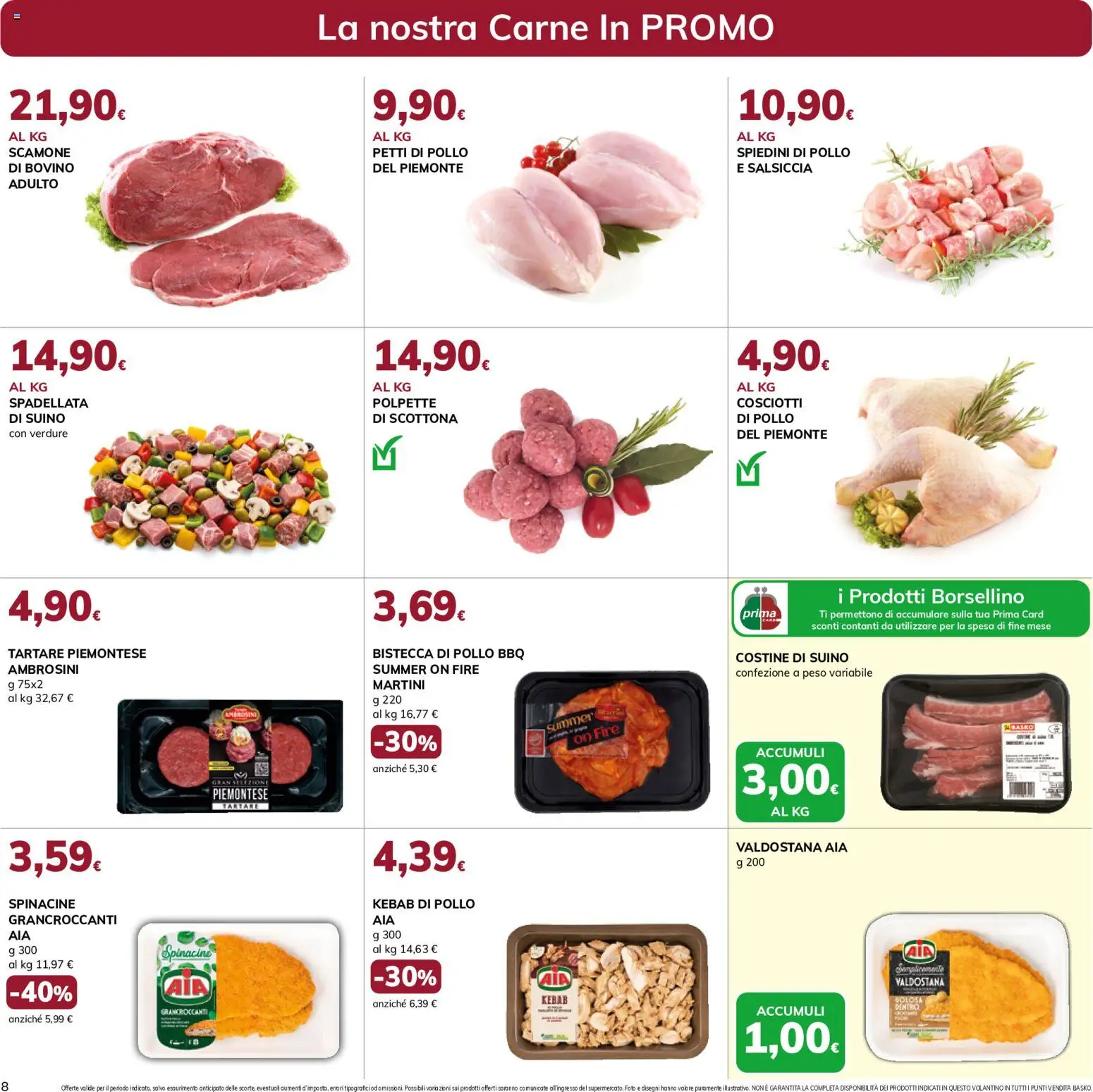Volantino Basko del 16.06.2026 | Pagina: 8 | Prodotti: Pollo, Verdure, Salsiccia, Spiedini