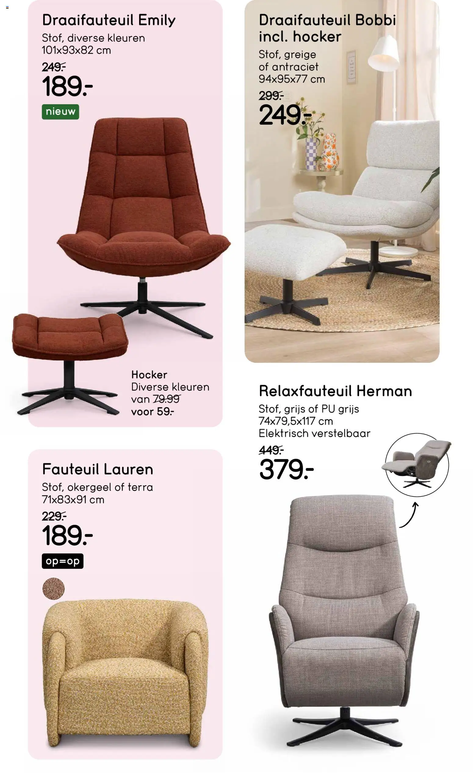 {H1} | Pagina: 13 | Producten: Fauteuil