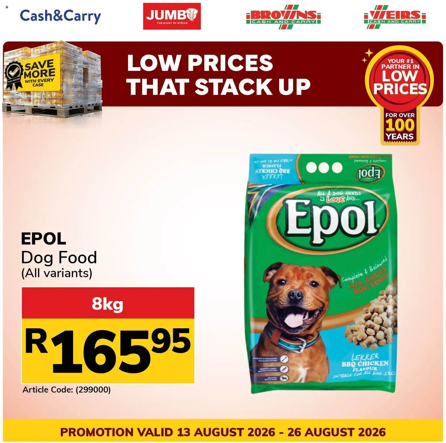 New Jumbo catalogue – valid from 13/08/2026 | Page: 2 | Products: Case, Chicken, Dog food