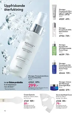 Novage+ Intense Skin Recharge Overnight Mask, 50 ml. - Förhandsvisning av reklamblad från butik Oriflame aktuell från 22.04.2026 | Sida: 92 | Produkter: Mask, Serum