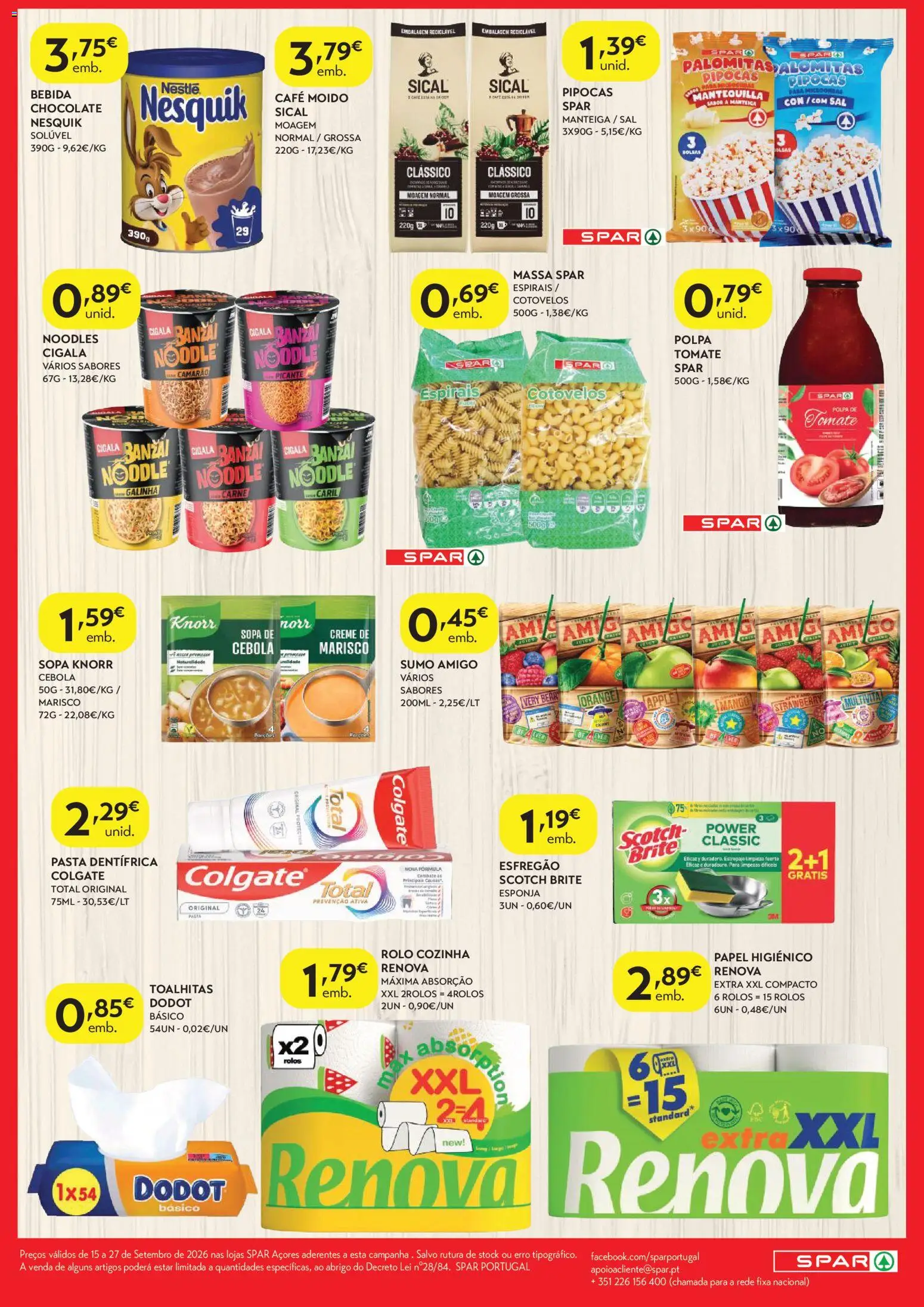 Spar - folheto │ válido de 15/09/2026 | Página: 2 | Produtos: Polpa de tomate, Sopa, Nestlé, Chocolate