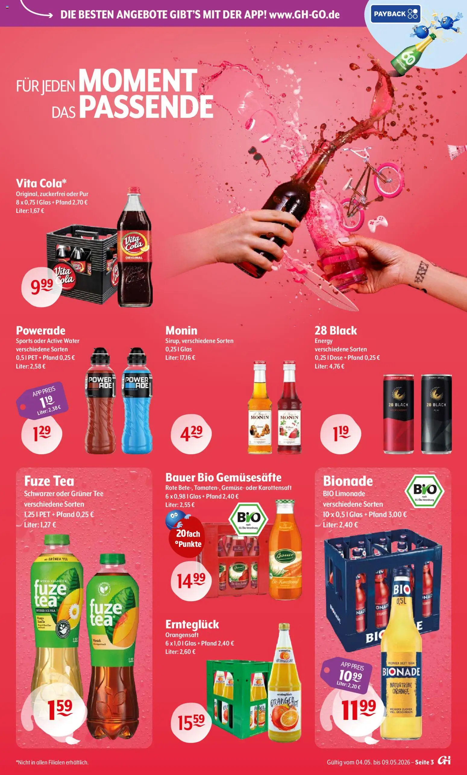 Getränke Hoffmann - Hamburg – gültig ab 04.05.2026 | Seite: 3 | Produkte: Energy, Orangensaft, Gemüse, Tee