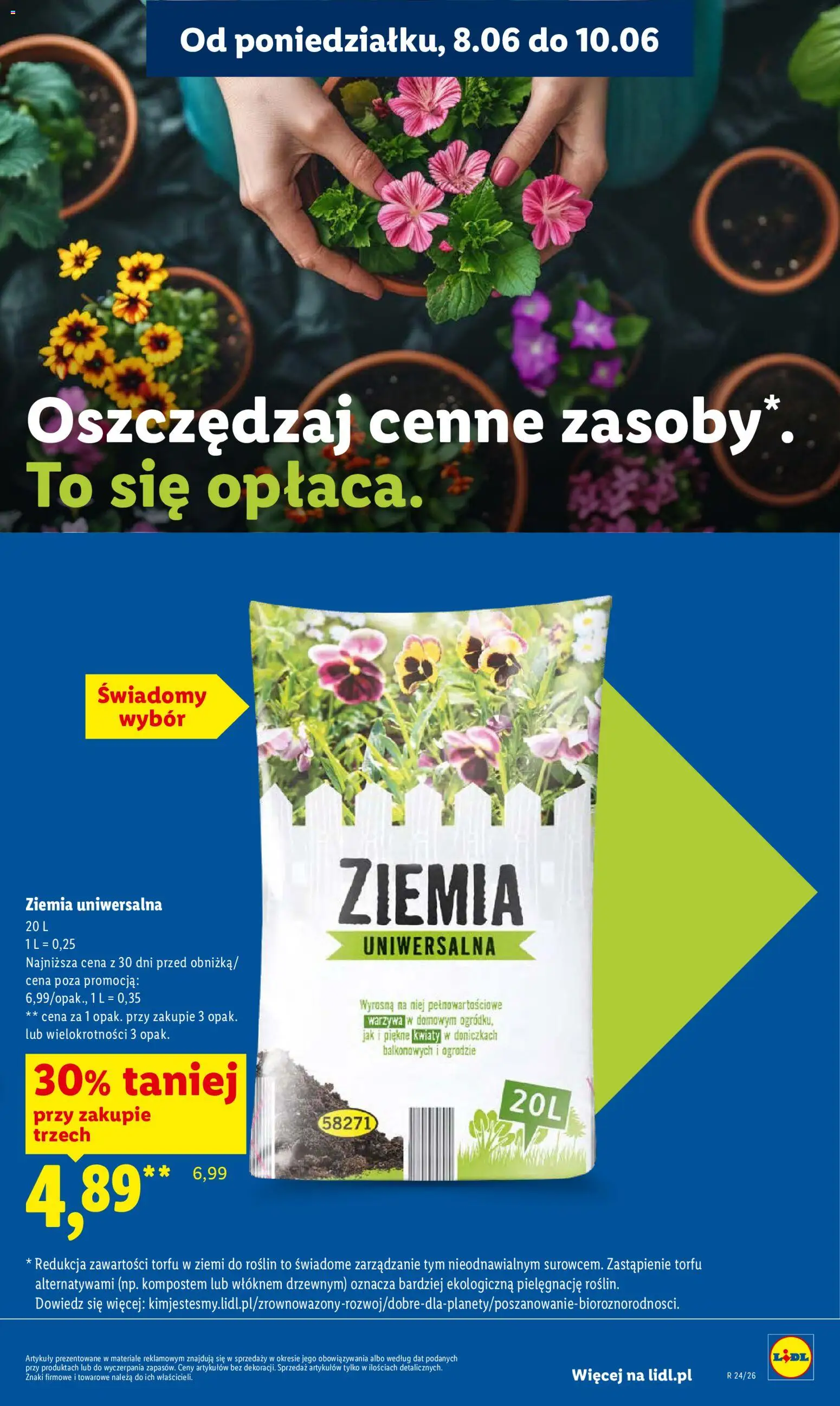 Lidl gazetka od 08.06.2026 | Strona: 83 | Produkty: Ziemia uniwersalna, Ziemia, Kwiaty, Warzywa
