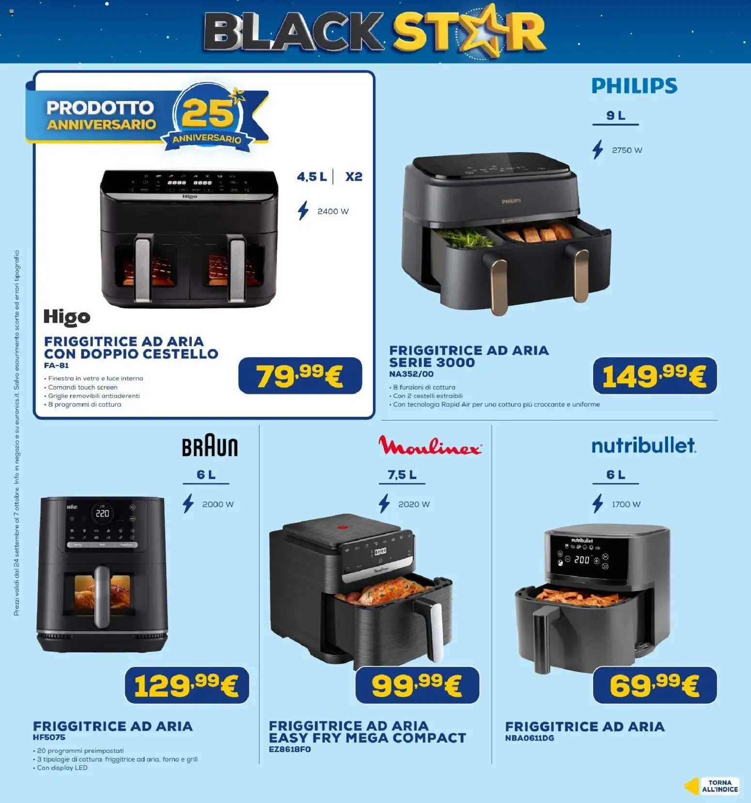 Volantino Euronics del 24/09/2026 | Pagina: 24 | Prodotti: Friggitrice ad aria, Forno, Friggitrice