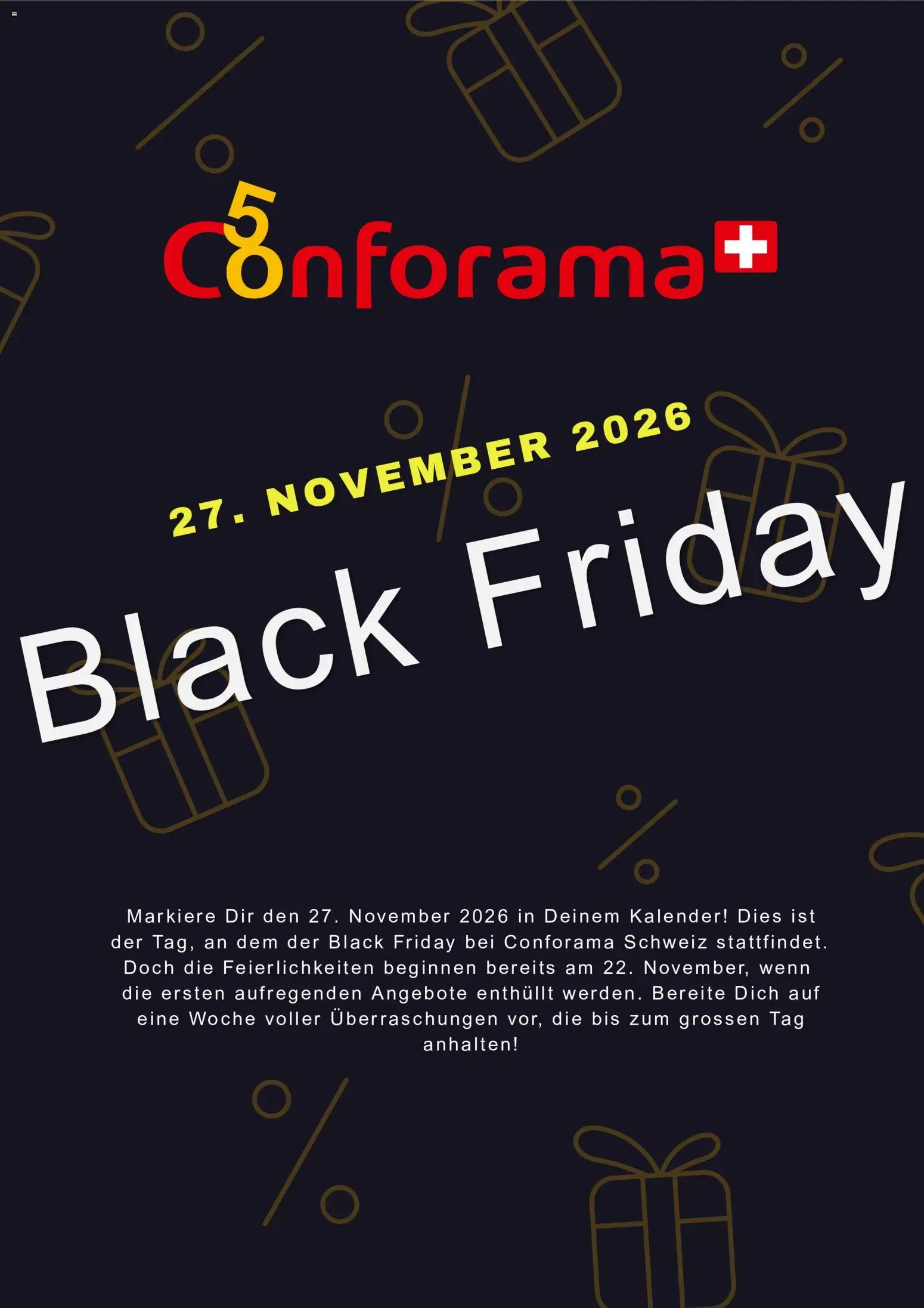 Conforama Black Friday Vorankündigung – gültig ab 23.10.2026 | Seite: 1
