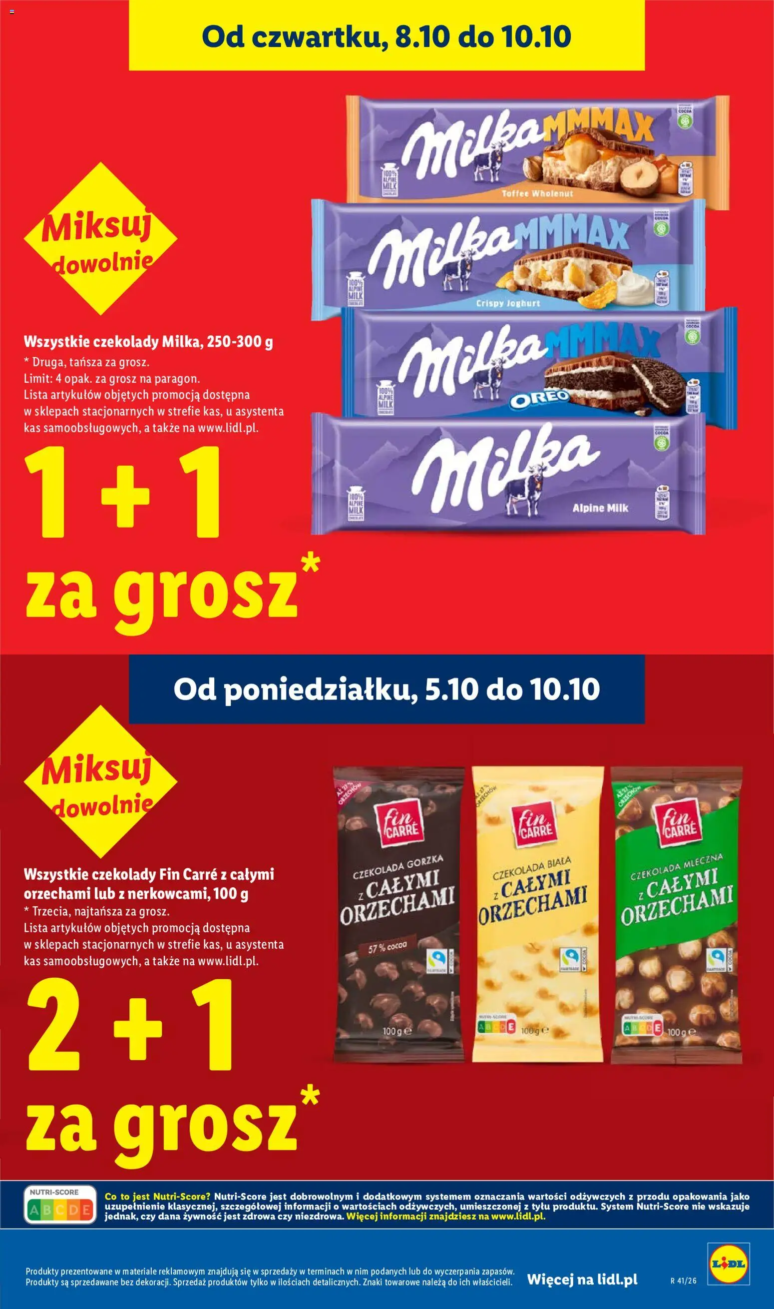 Lidl gazetka od 08.10.2026 | Strona: 11 | Produkty: Czekolada mleczna, Oreo, Czekolada gorzka, Milka