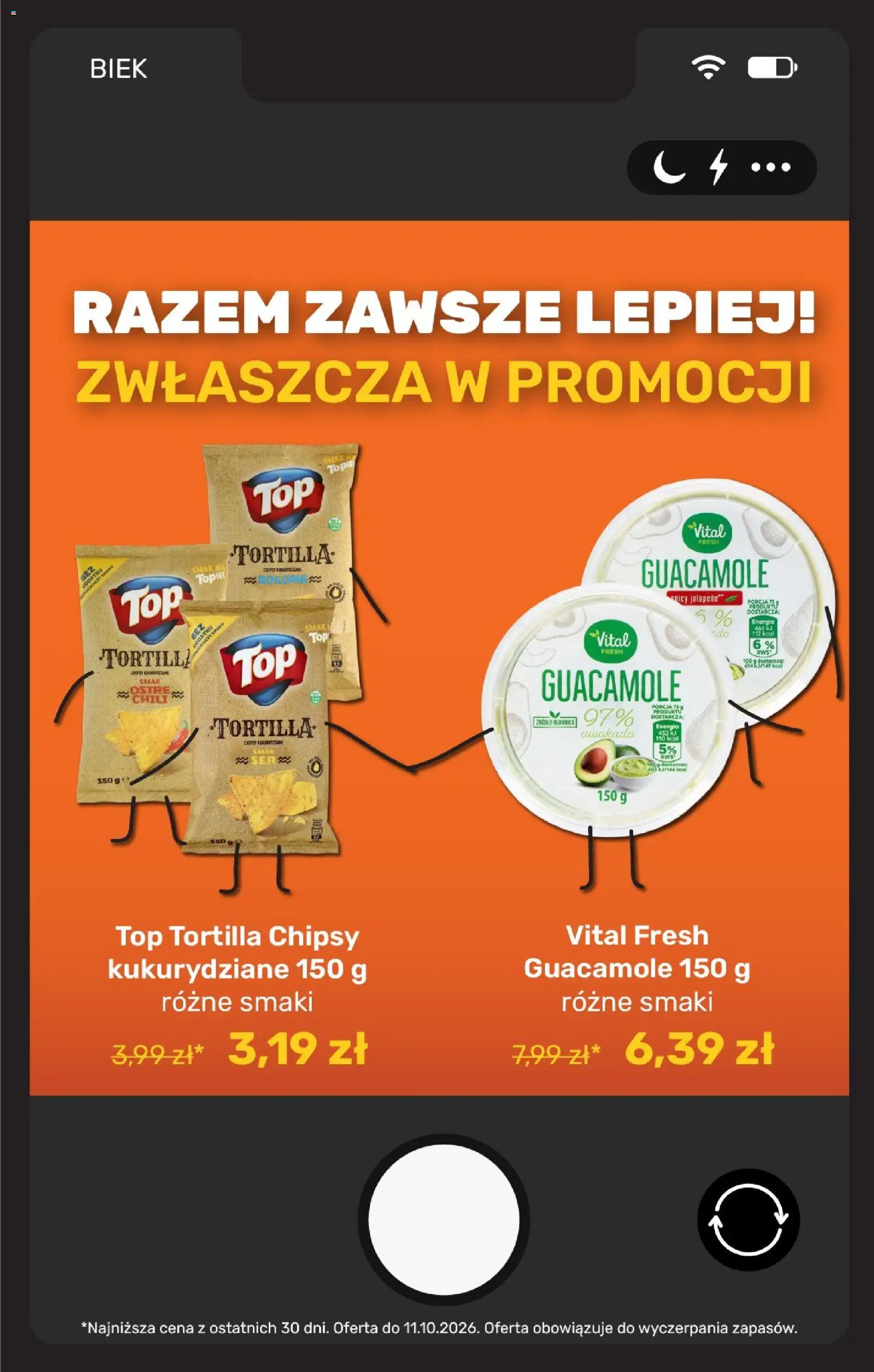 Biedronka gazetka - Biek od 10.10.2026 | Strona: 20 | Produkty: Chili, Top, Guacamole, Awokado