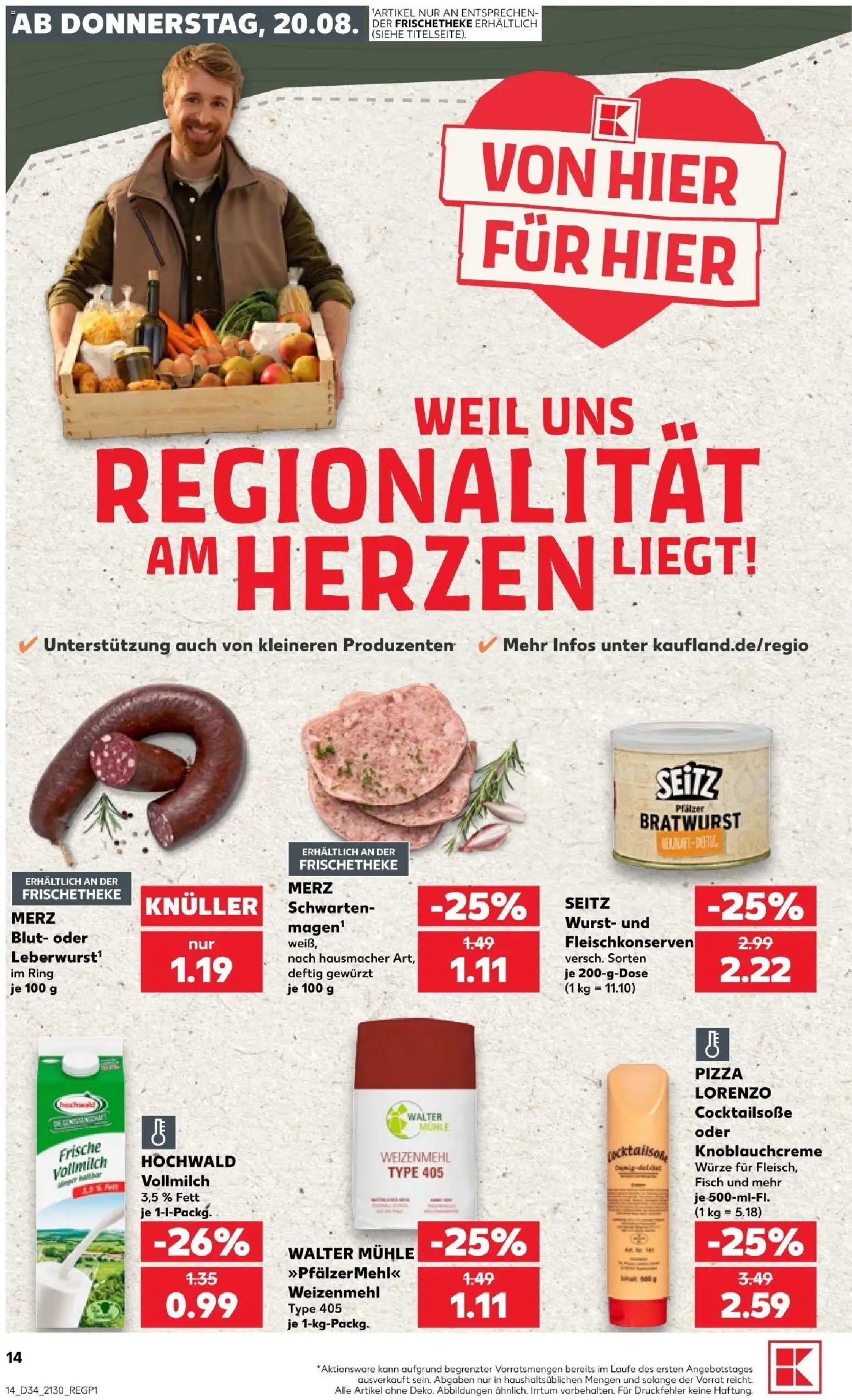 Kaufland Prospekt Speyer – gültig ab 20.08.2026 | Seite: 14 | Produkte: Grill, Skyr, Exquisa, Eis