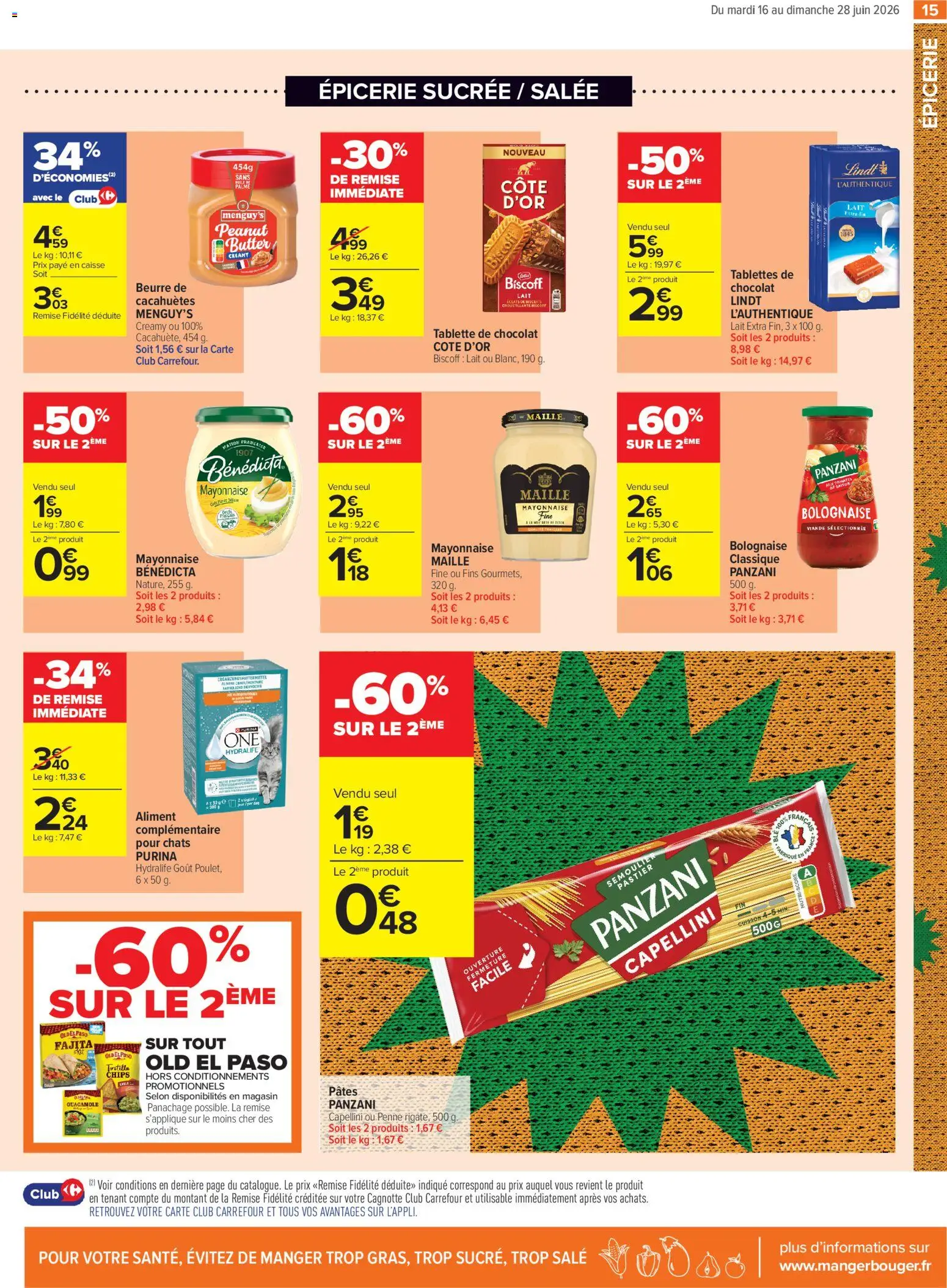 {H1} | Page: 15 | Produits: Mayonnaise, Lait, Beurre, Tomates
