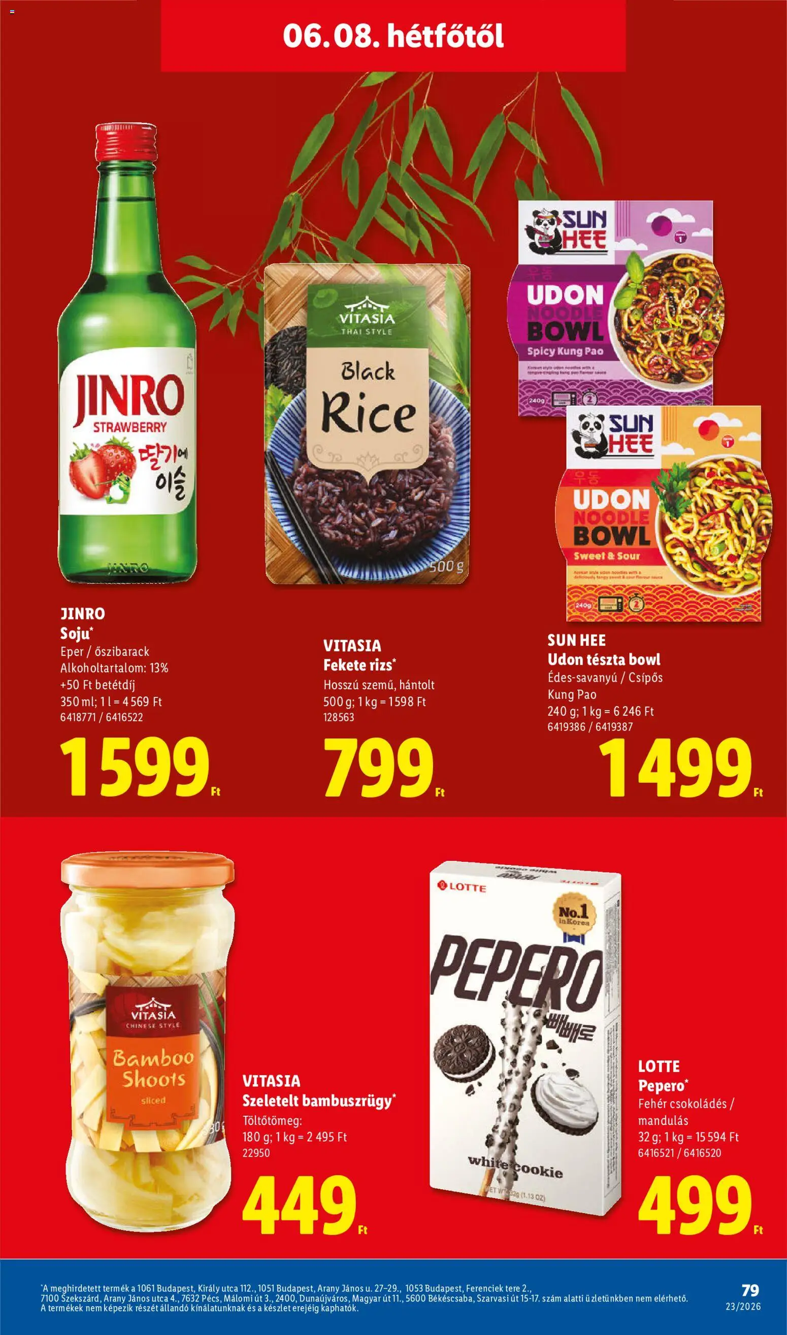 Lidl akciós ujság - amely érvényes a következő dátumtól: 04.06.2026 | Oldal: 79 | Termékek: Őszibarack, Tészta, Eper