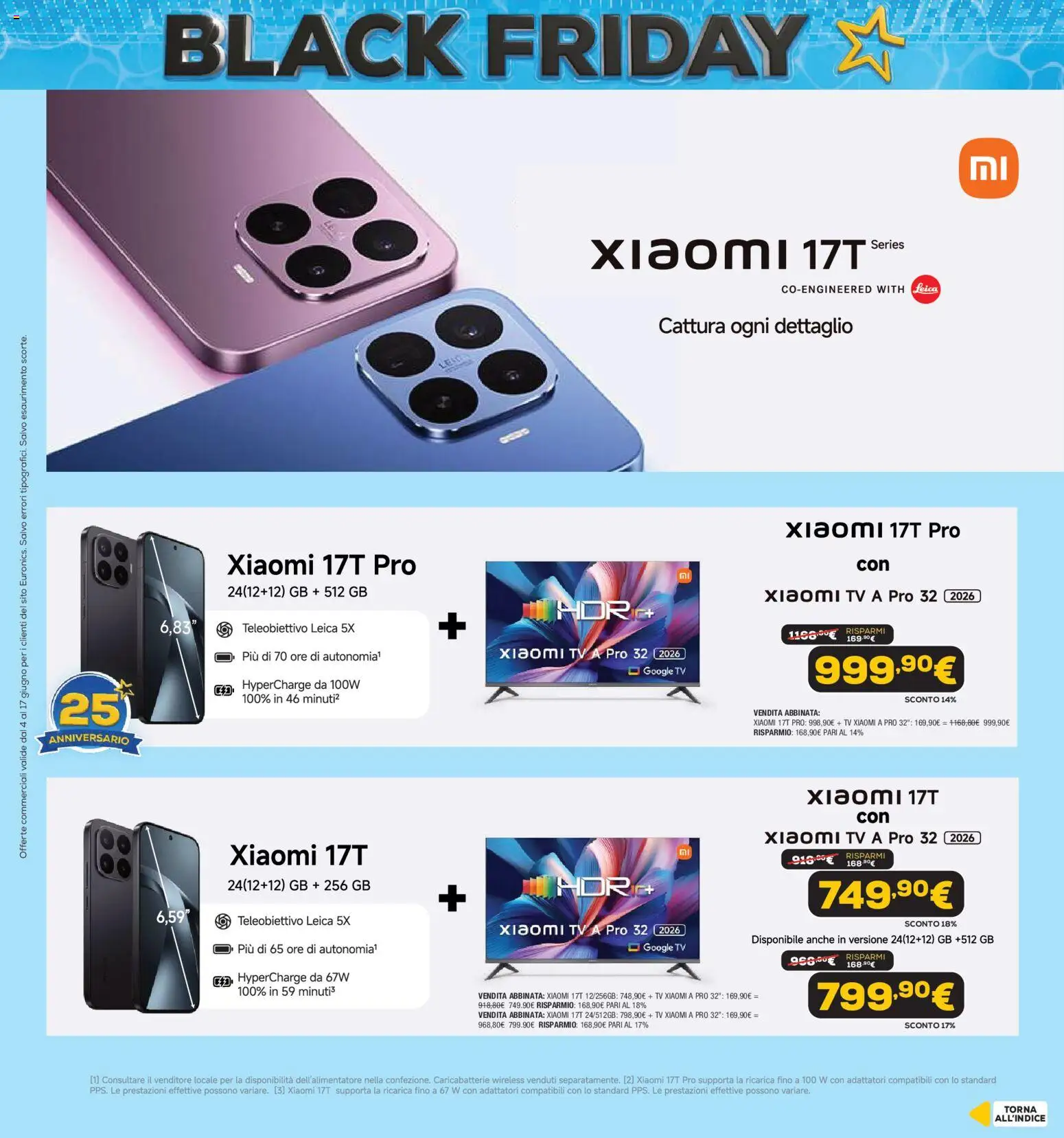 Volantino Euronics del 04.06.2026 | Pagina: 7 | Prodotti: Xiaomi, TV, Caricabatterie