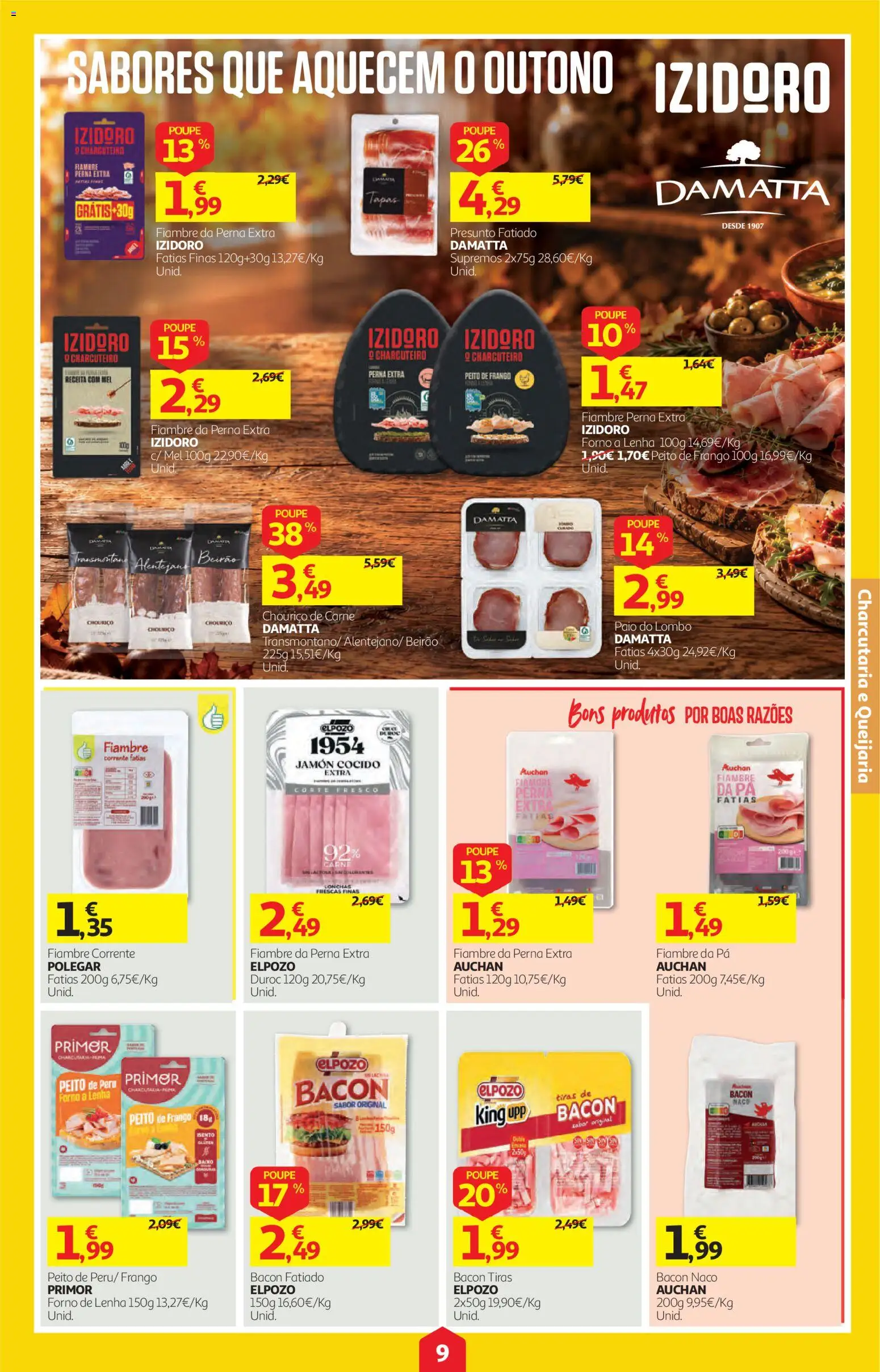 Auchan folheto │ válido de 22/10/2026 | Página: 9 | Produtos: Forno, Frango, Presunto, Carne
