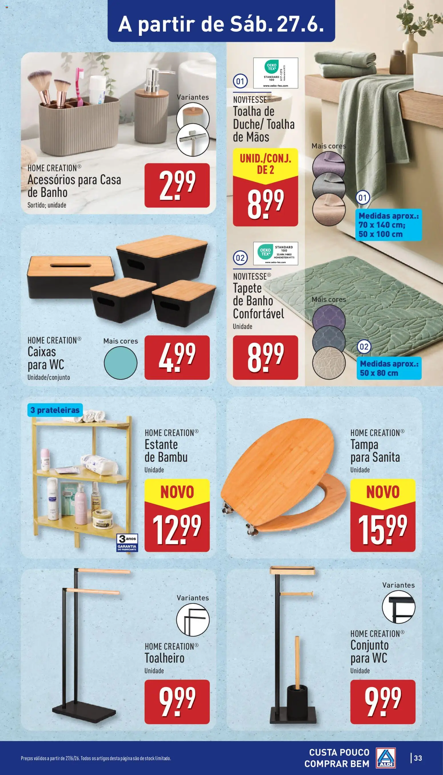 Aldi folheto │ válido de 22.06.2026 | Página: 33 | Produtos: Banho, Tapete