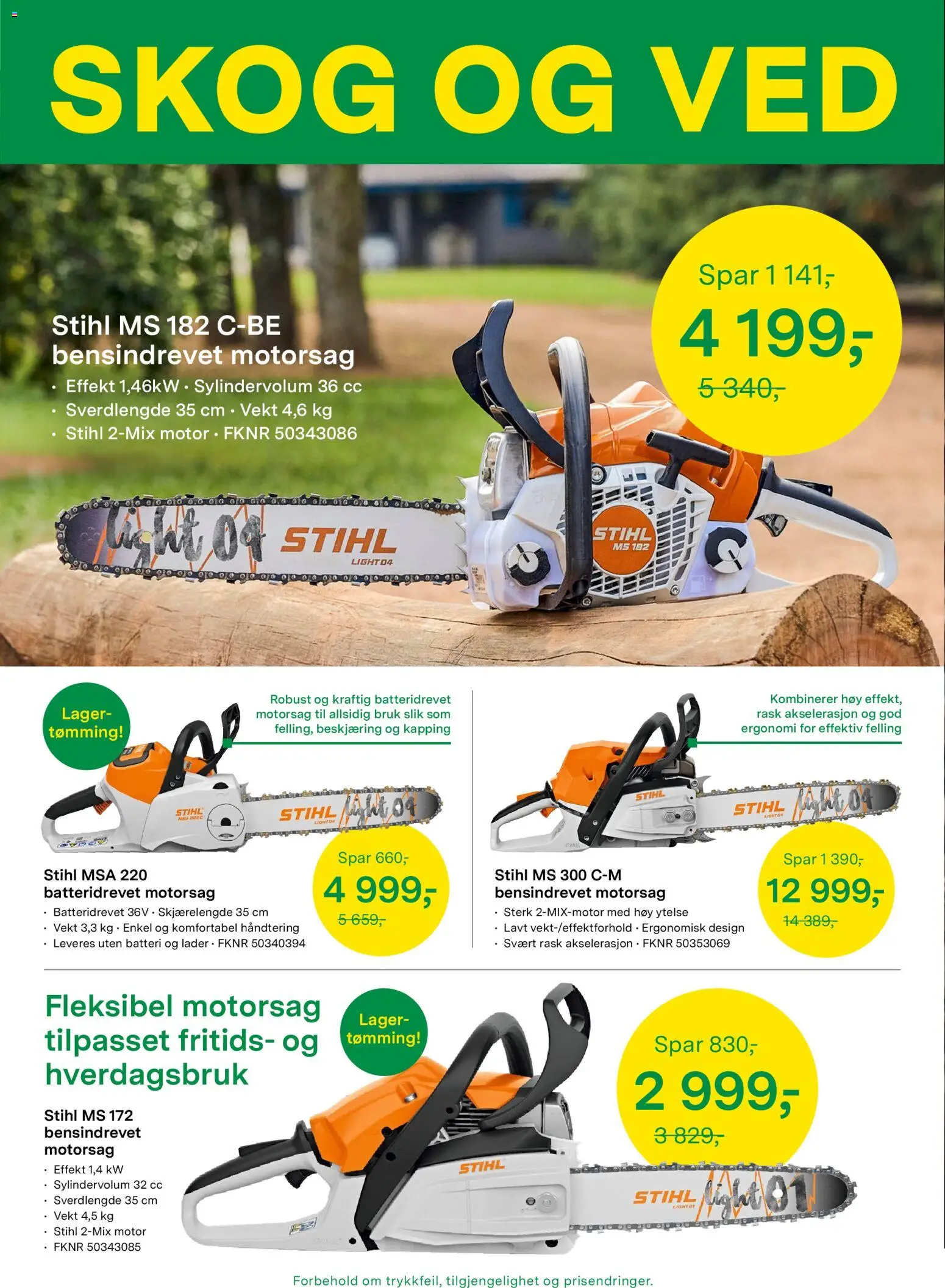 {H1} | Side: 2 | Produkter: Batteridrevet motorsag, Ved, Vekt, Batteri