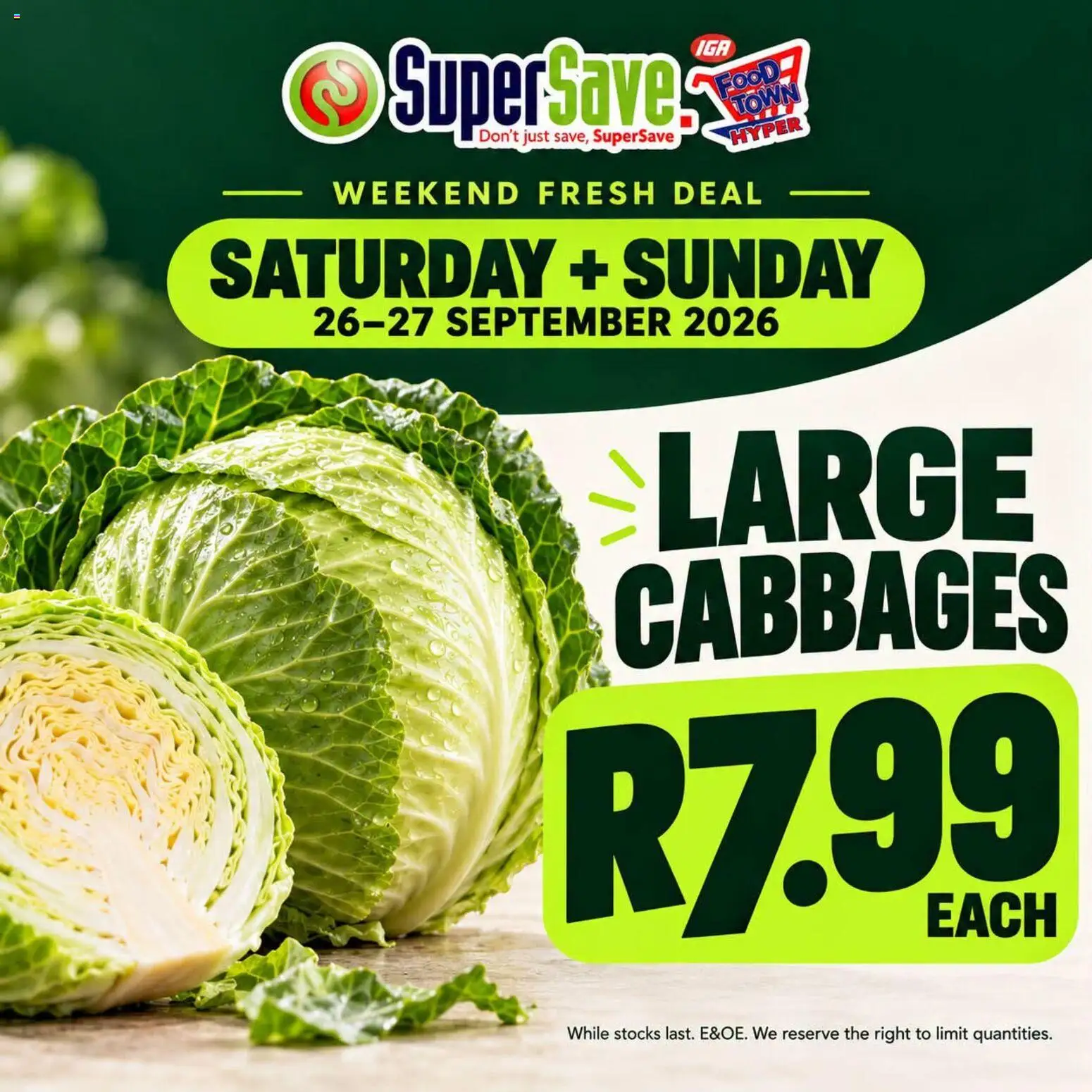 New Super Save catalogue – valid from 26/09/2026 | Page: 1 | Products: Cabbages