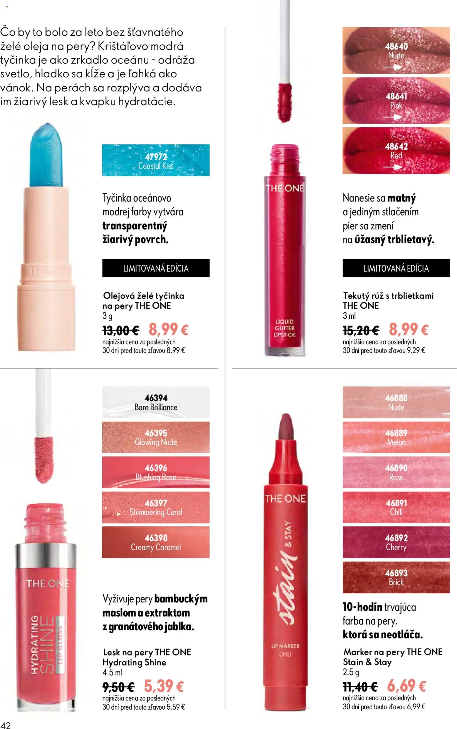 Nové Oriflame akcie – leták je platný od 08.07.2026 | Strana: 42 | Produkty: Zrkadlo, Lesk na pery, Melón