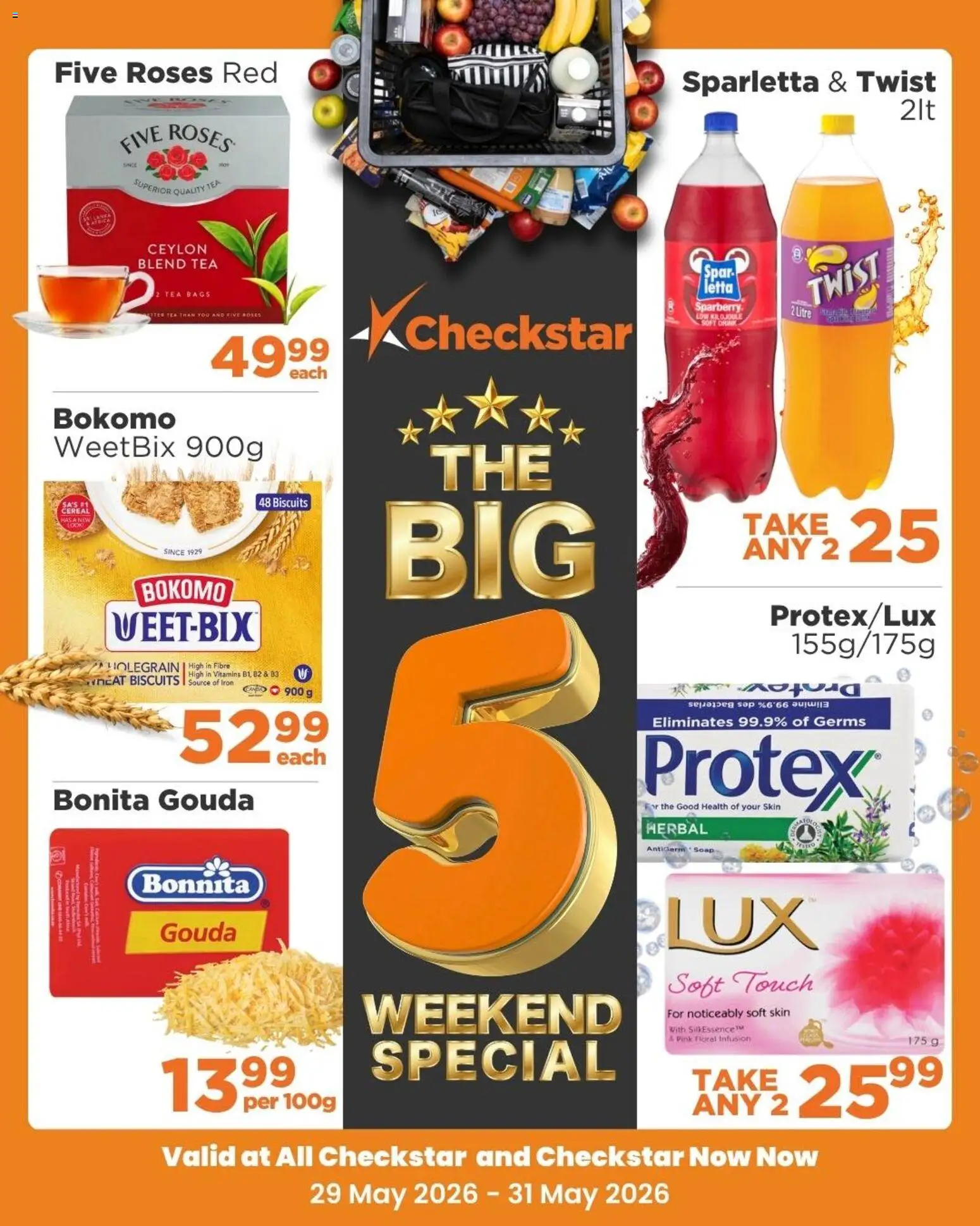 New Check Star catalogue – valid from 29.05.2026 | Page: 1 | Products: Iron, Vitamins, Biscuits, Tea