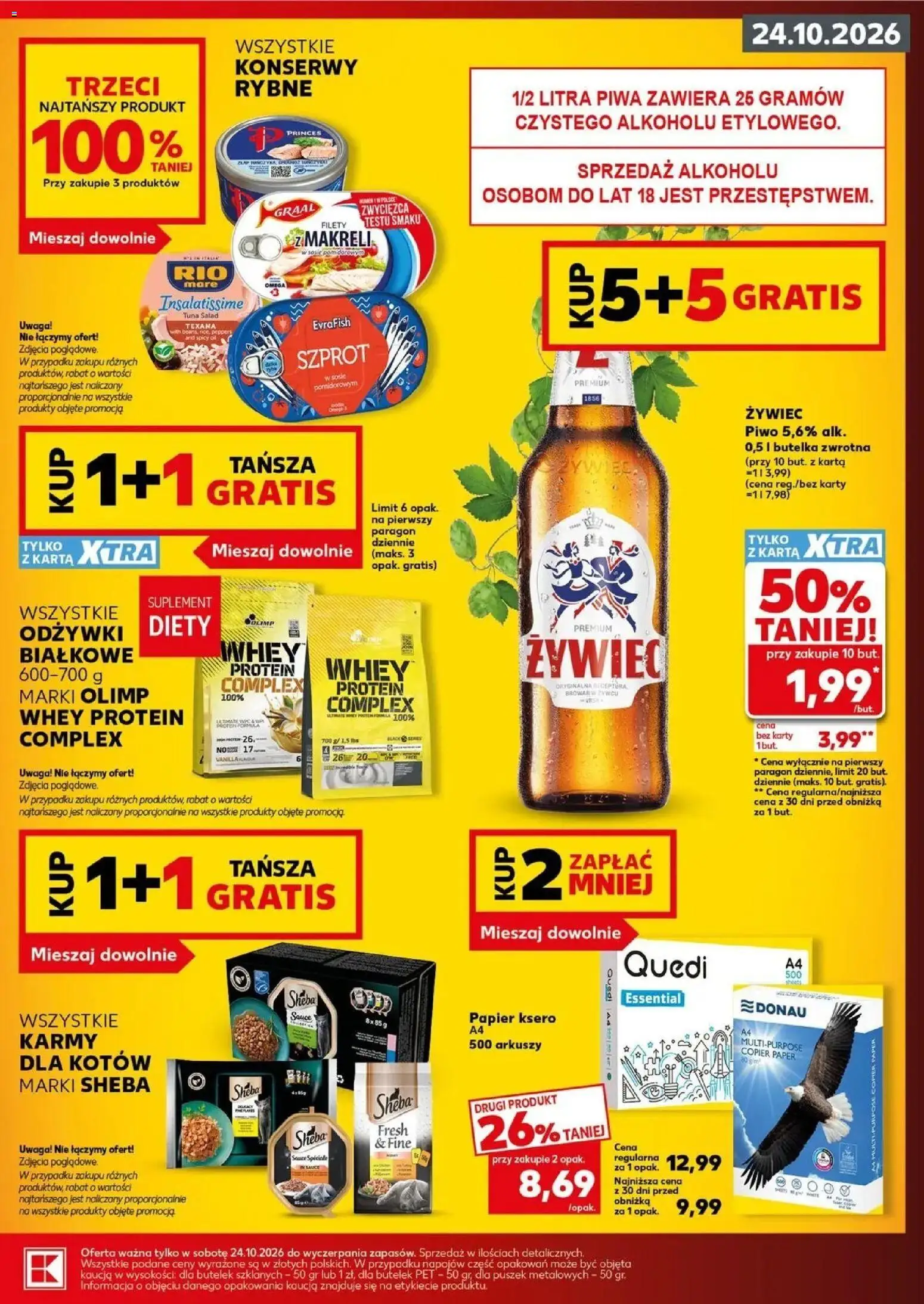 Kaufland HALLOWEEN 🎃 gazetka od 24.10.2026 🕷️🕸️ | Strona: 3 | Produkty: Karta, Tuńczyk w sosie własnym, Sheba, Piwo