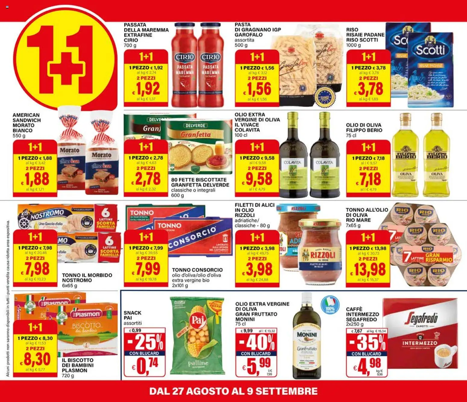 Volantino Il Gigante del 27/08/2026 | Pagina: 2 | Prodotti: Olio, Pasta, Olio extra vergine, Olio di Oliva