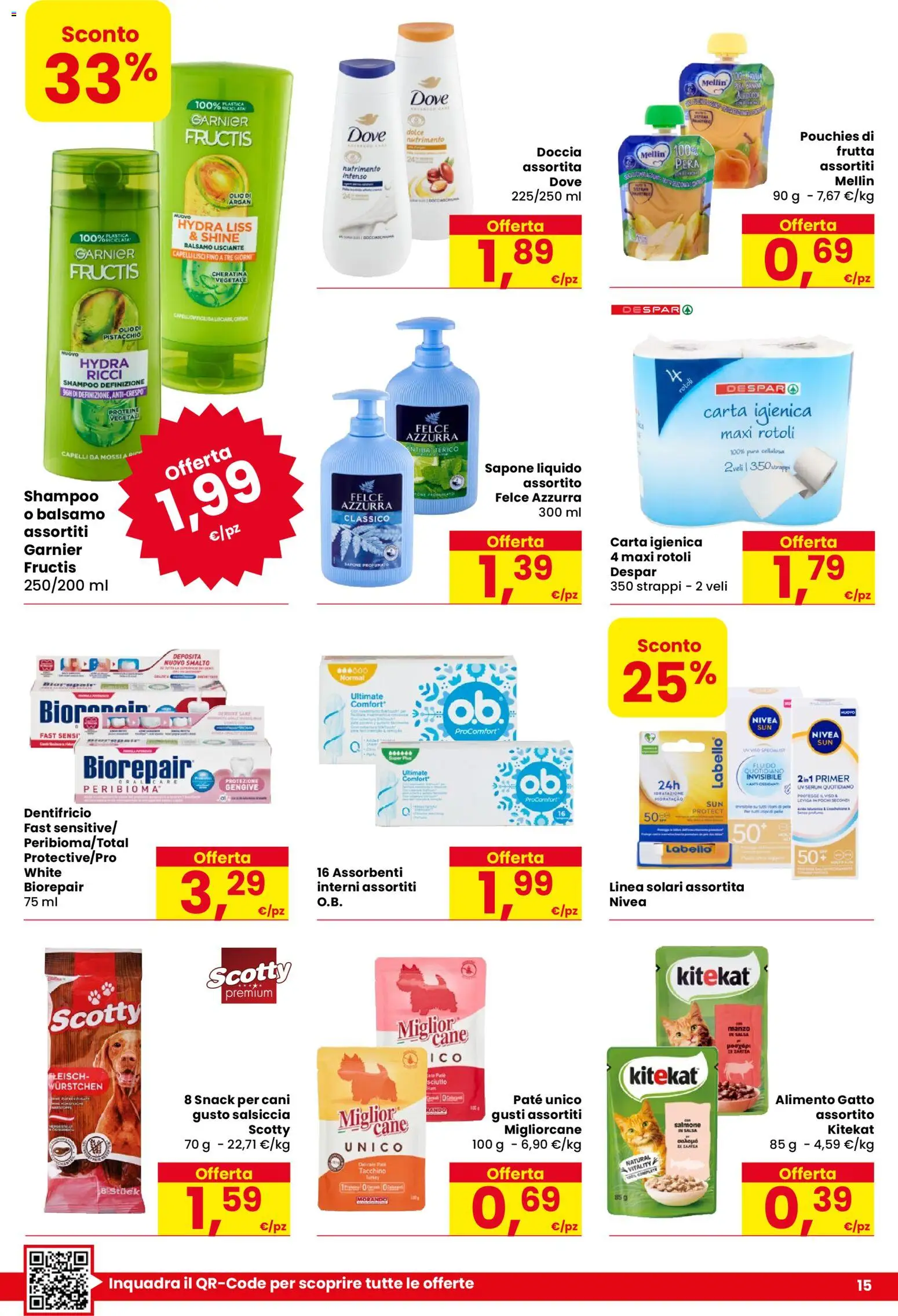 Volantino Despar del 28.05.2026 | Pagina: 15 | Prodotti: Salsa, Tacchino, Olio, Pera