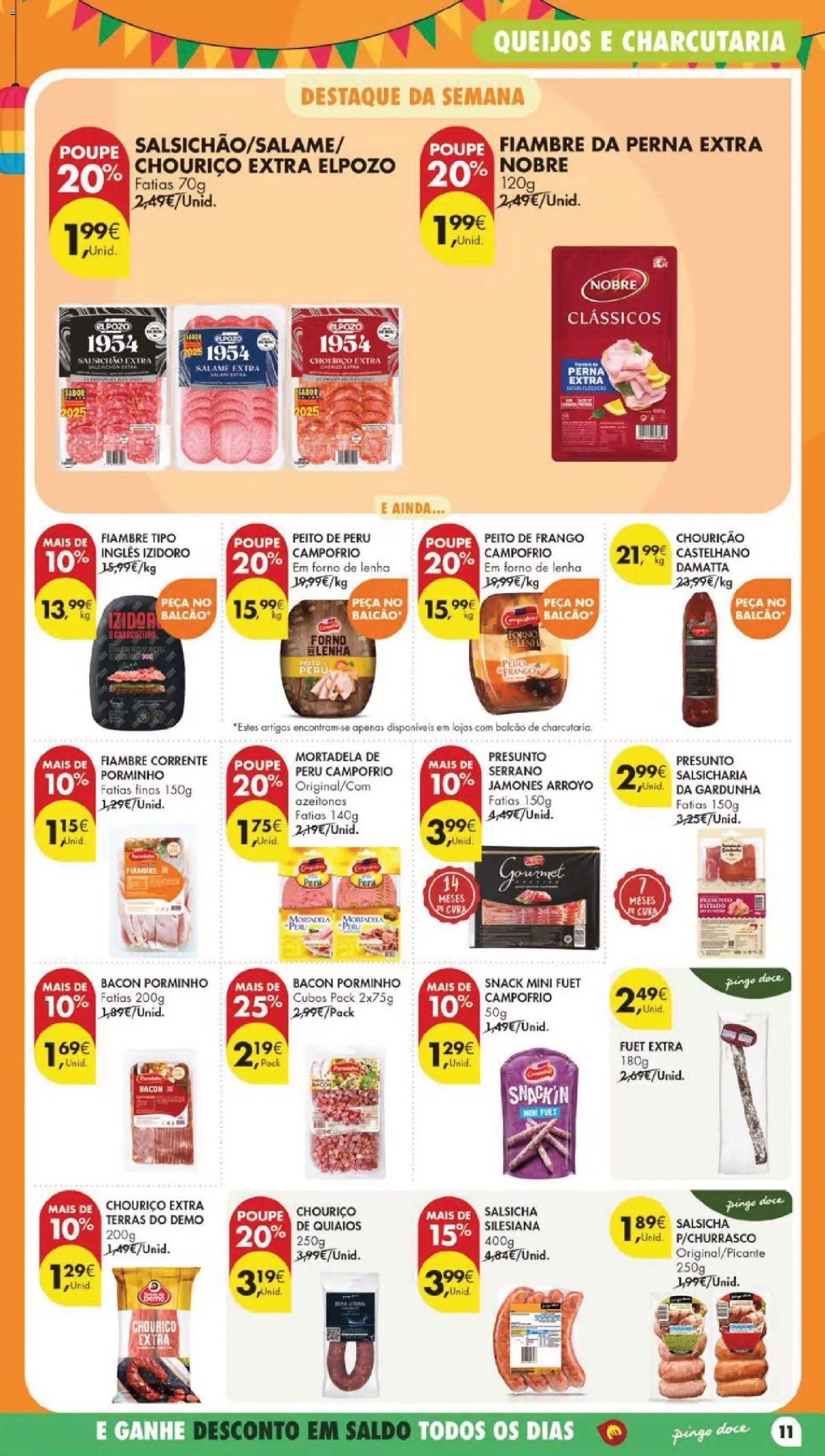 Pingo Doce folheto │ válido de 23/06/2026 | Página: 17 | Produtos: Bacon, Frango, Salsicha, Presunto