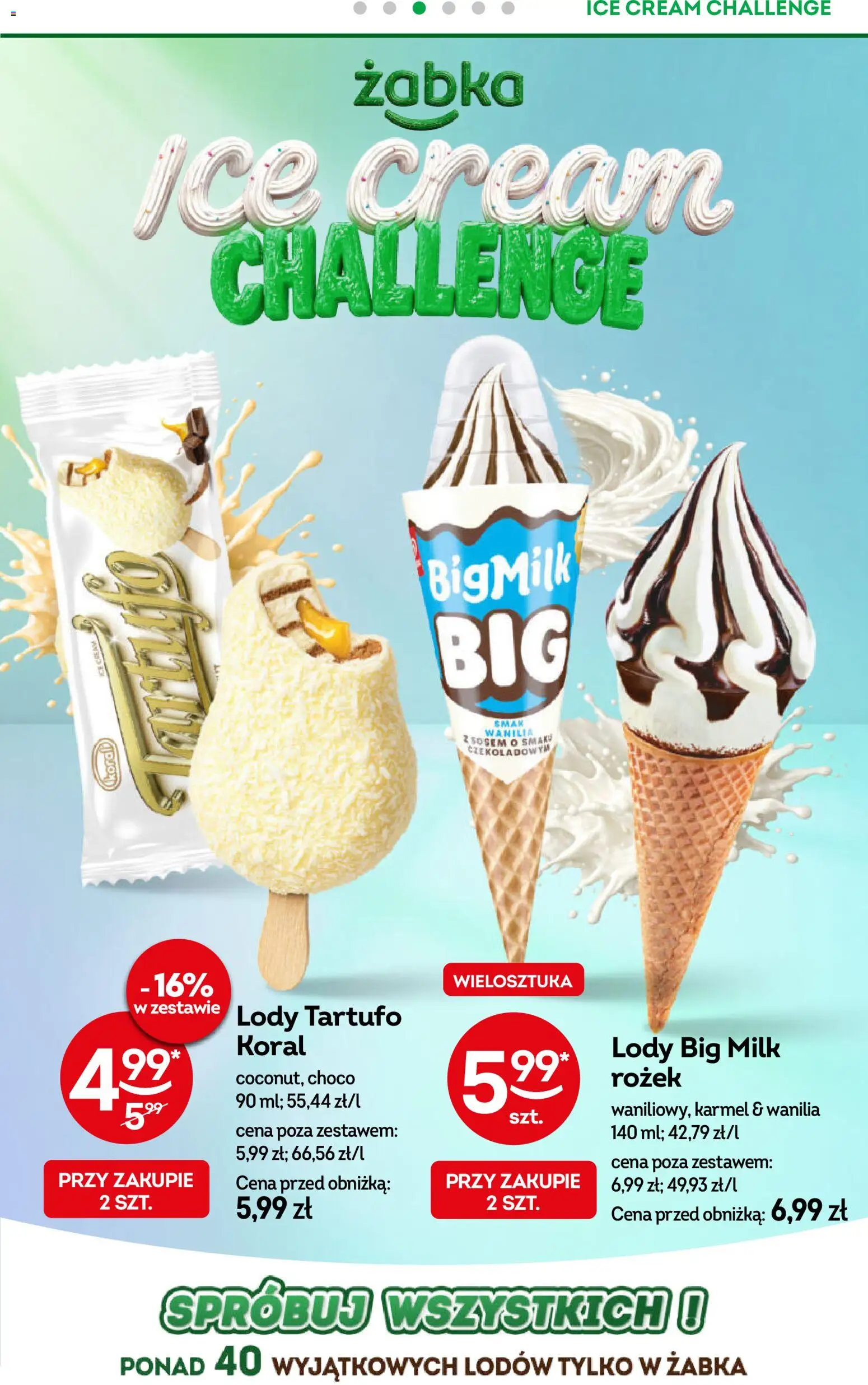Żabka gazetka od 03.06.2026 | Strona: 18 | Produkty: Big Milk, Lody