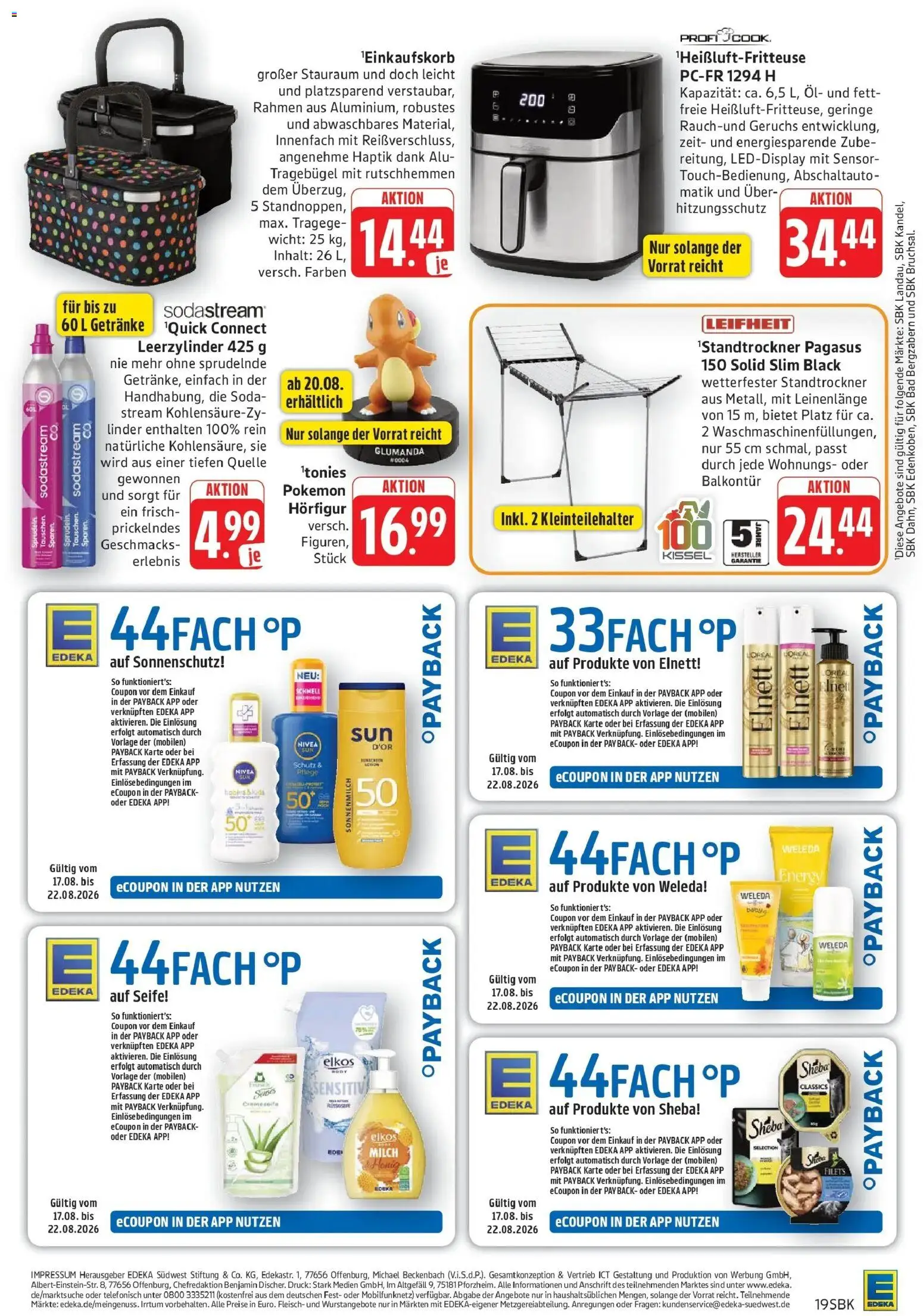 Edeka Prospekt Bruchsal (ab 17.08.2026) » Angebote Online | Seite: 19 | Produkte: Sheba, Milch, Seife, Fleisch