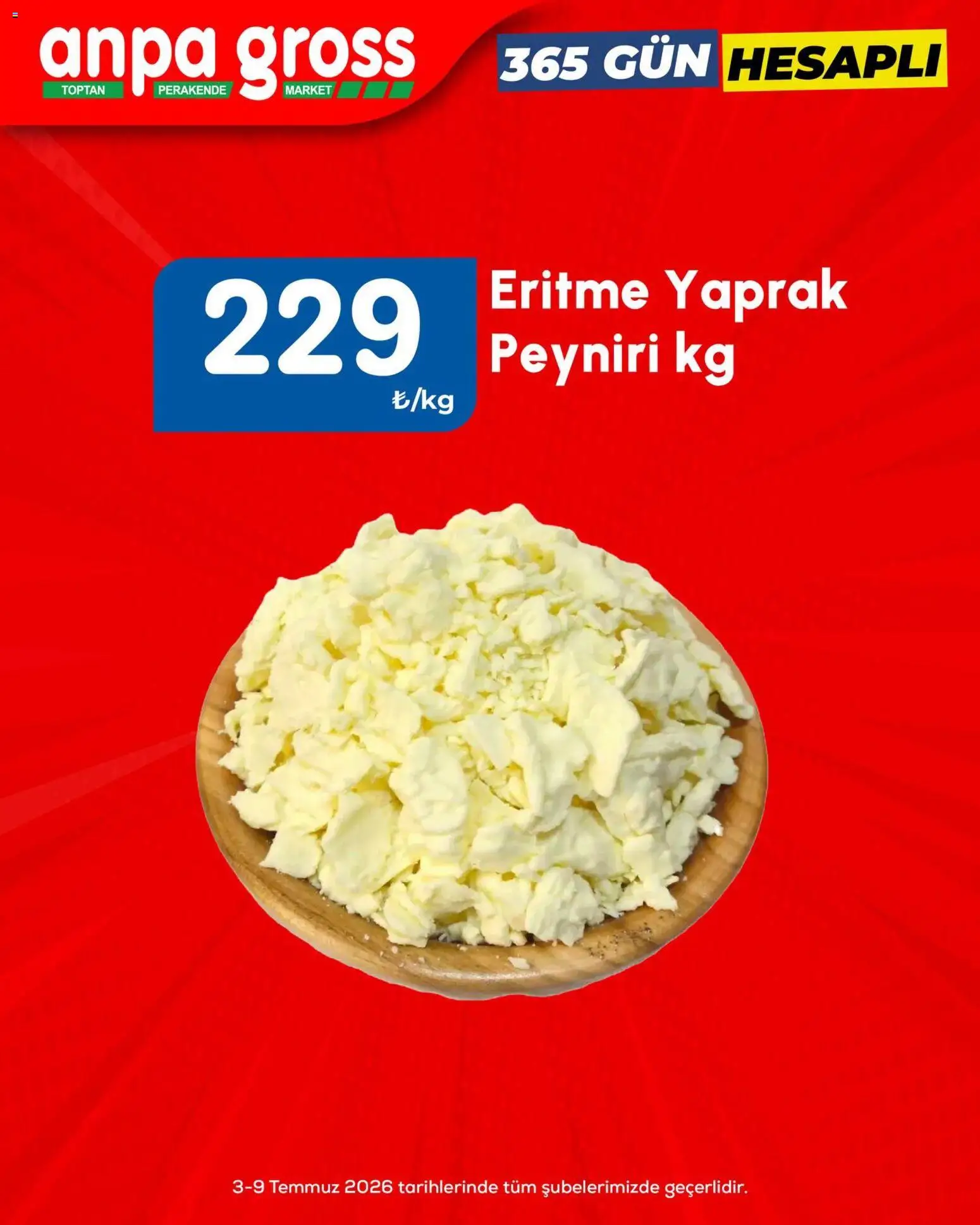 Anpa Gross aktüel ürünler kataloğu yayımlandı! Bu hafta 03 - 09 Temmuz 2026 günü Anpa Gross indirimli ürünleri