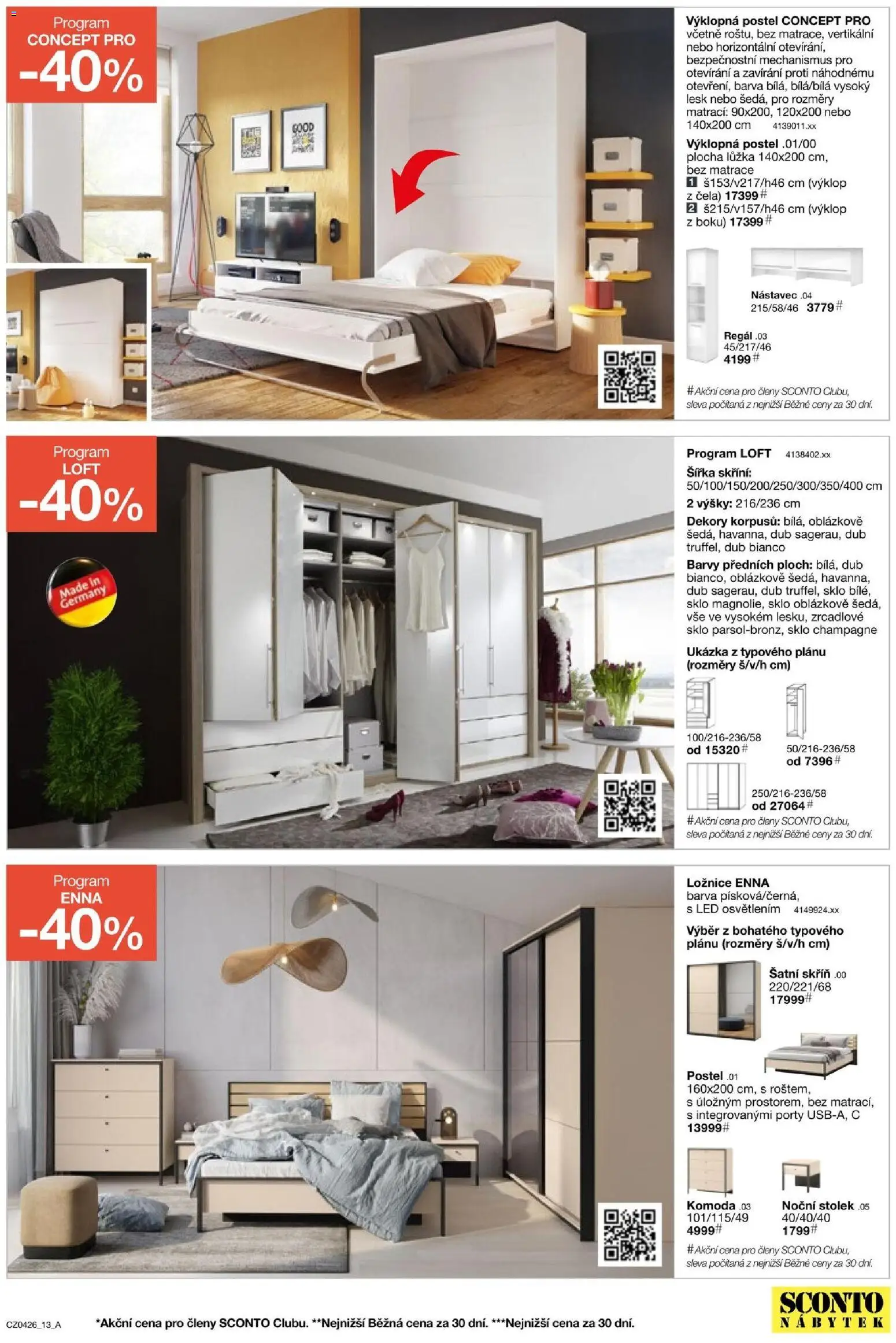Sconto nábytek leták od 04.03.2026 | Strana: 13 | Produkty: Matrace, Regál, Barvy, Skříň