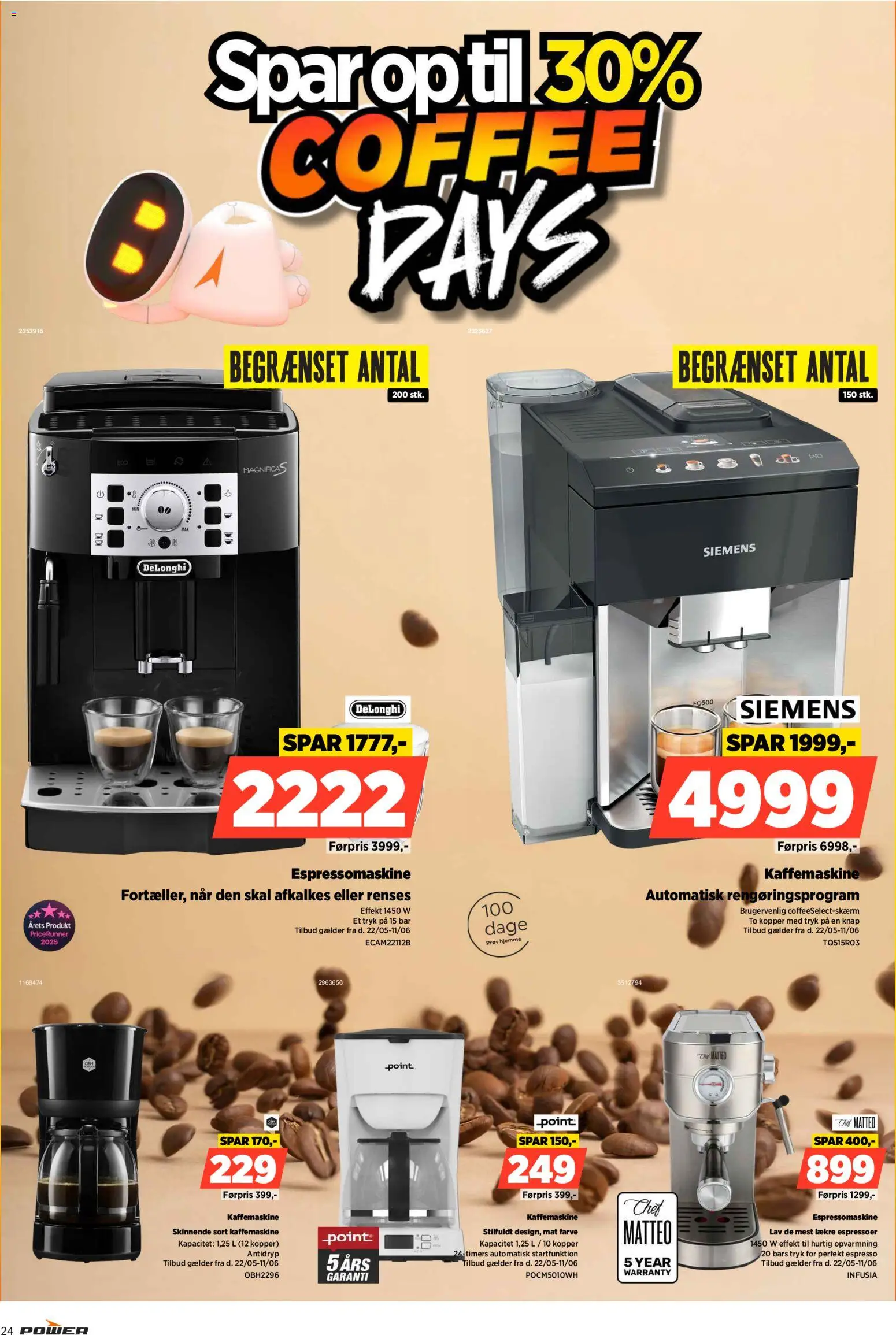 Power tilbudsavis – gyldig fra 22.05.2026 | Side: 24 | Produkter: Kaffemaskine