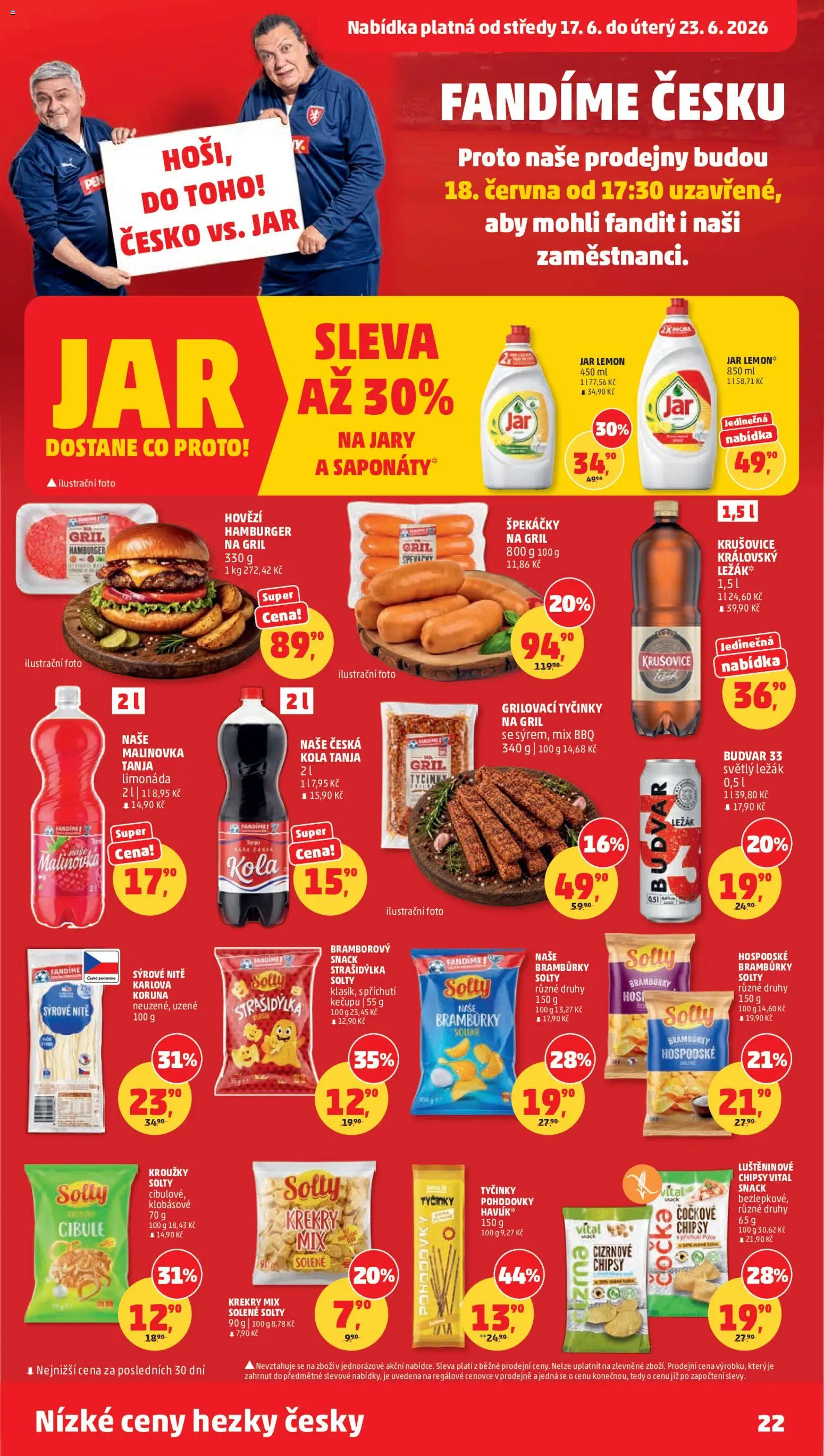 Penny Market leták od 17.06.2026 | Strana: 22 | Produkty: Limonáda, Gril, Cibule, Kola