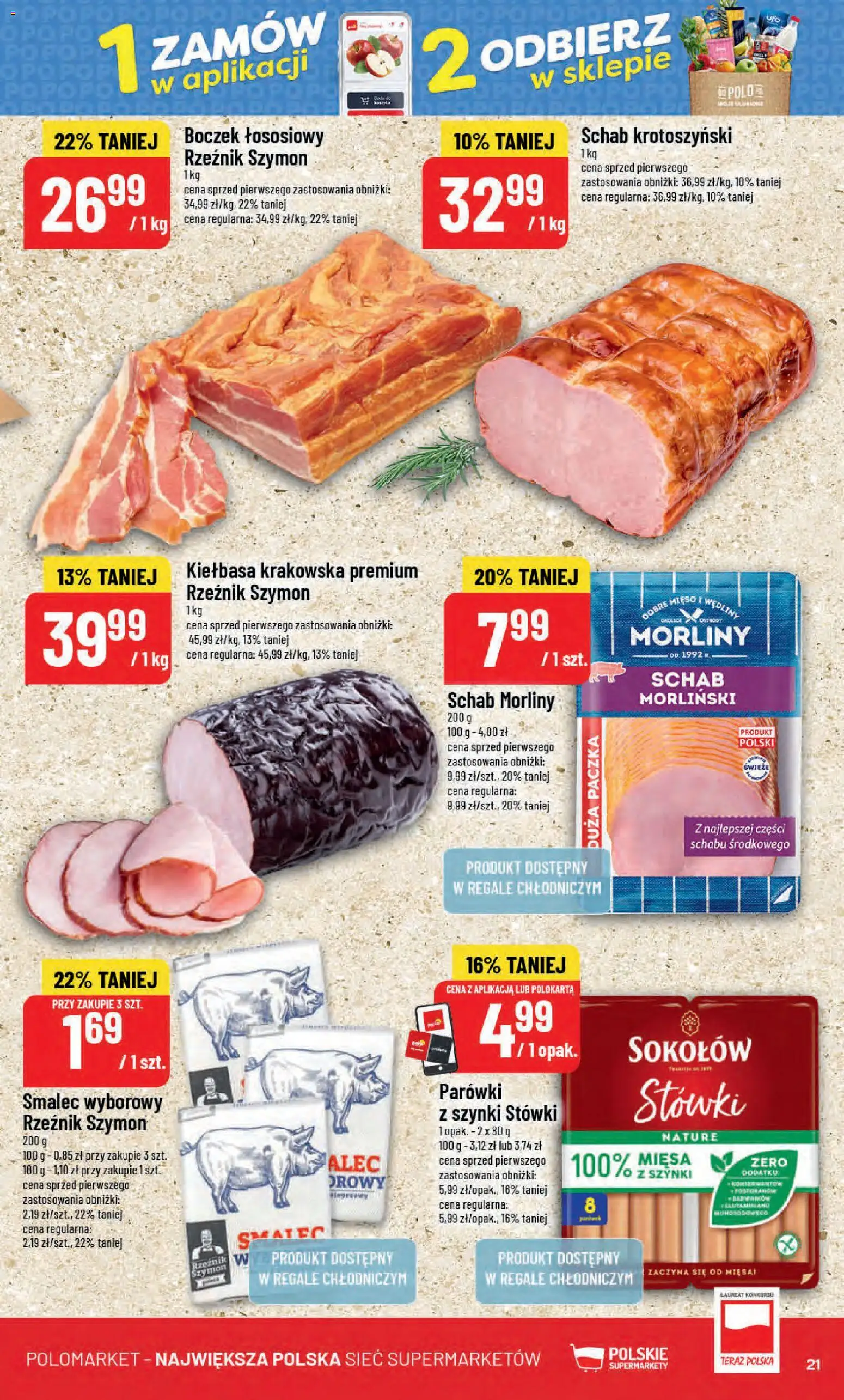 POLOmarket gazetka od 02.09.2026 | Strona: 21 | Produkty: Kiełbasa, Schab, Boczek, Wędliny