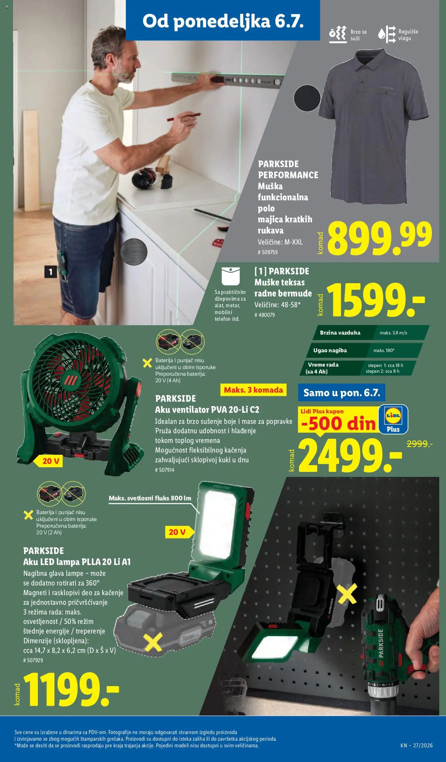 Lidl katalog - važi od 02.07.2026 | Strana: 87 | Proizvode: Ventilator, Parkside, Telefon, Lampa