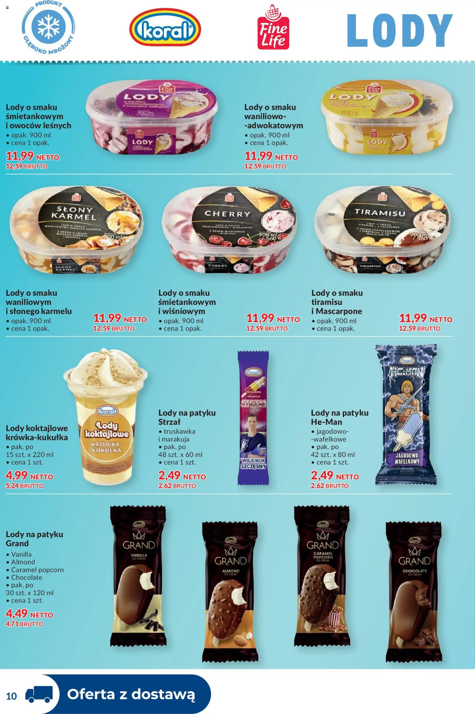 Makro gazetka - Dystrybucja do sklepów od 04.08.2026 | Strona: 10 | Produkty: Krowka, Tiramisu, Popcorn, Lody