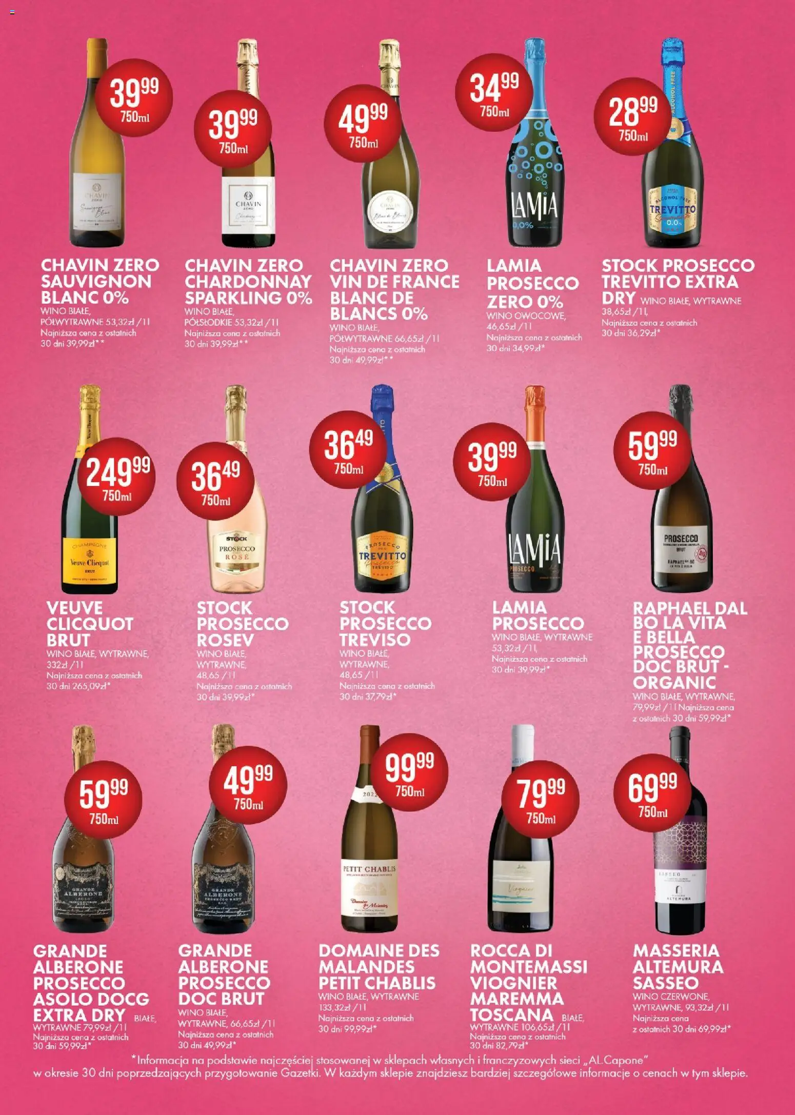 Al.Capone gazetka od 10.08.2026 | Strona: 14 | Produkty: Chardonnay, Champagne, Wino, Prosecco