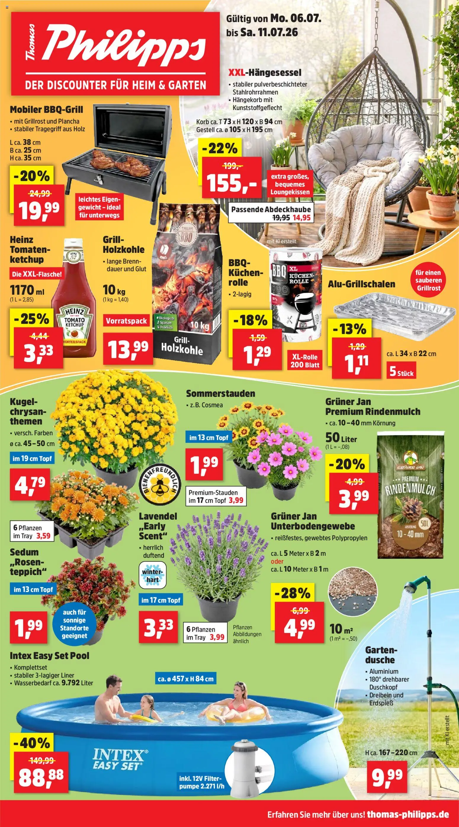 Thomas Philipps Prospekt – gültig ab 06.07.2026 | Seite: 1 | Produkte: Korb, Kuchen, Lavendel, Duschkopf