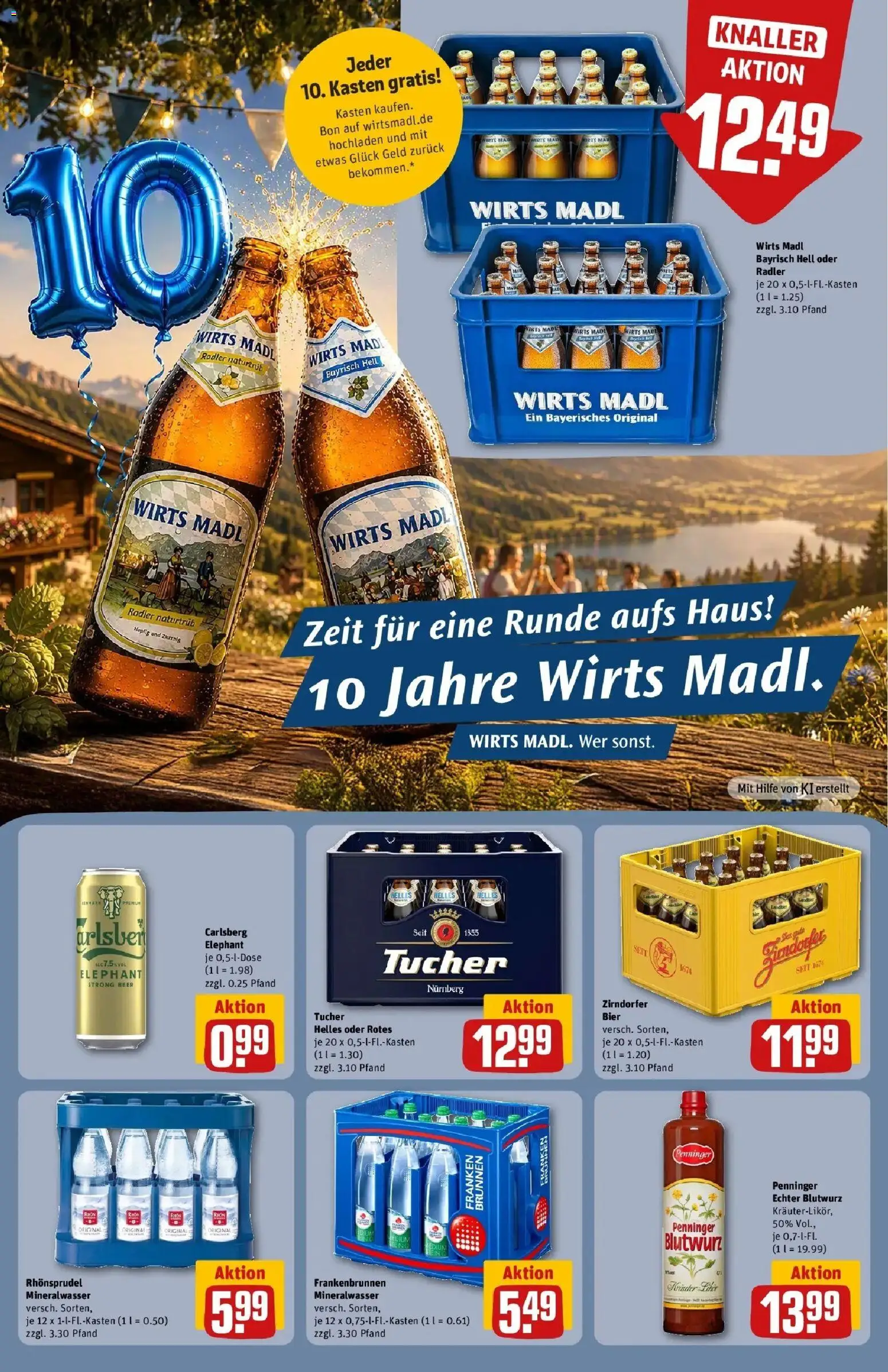 REWE Prospekt ab 14.09.2026 zum Blättern » Angebote | Seite: 22 | Produkte: Carlsberg, Mineralwasser, Radler, Rhonsprudel