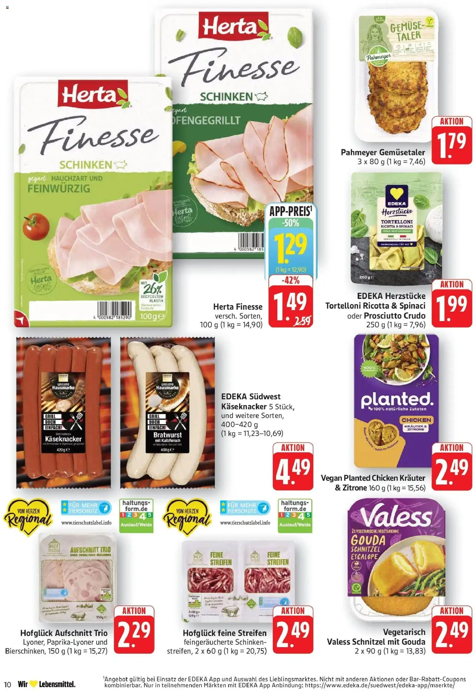 Edeka Prospekt Geislingen (ab 10.08.2026) » Angebote Online | Seite: 10 | Produkte: Grill, Schnitzel, Zitrone, Herta finesse