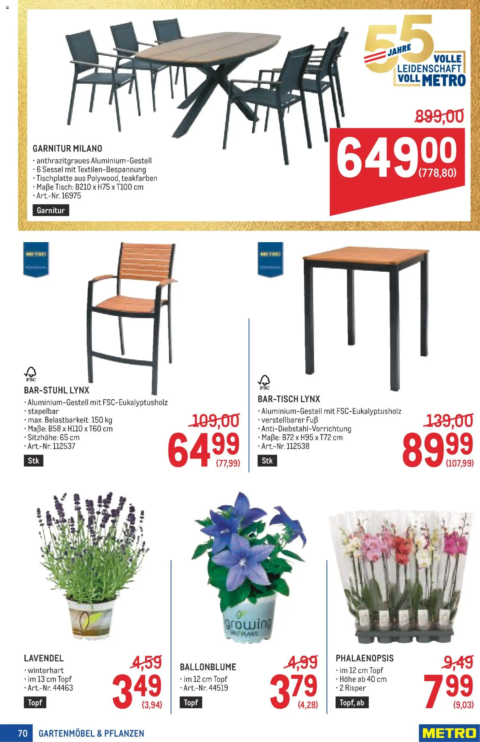 Metro angebote Profi gültig ab 25.06.2026 | Seite: 70 | Produkte: Sessel, Tisch, Gartenmöbel