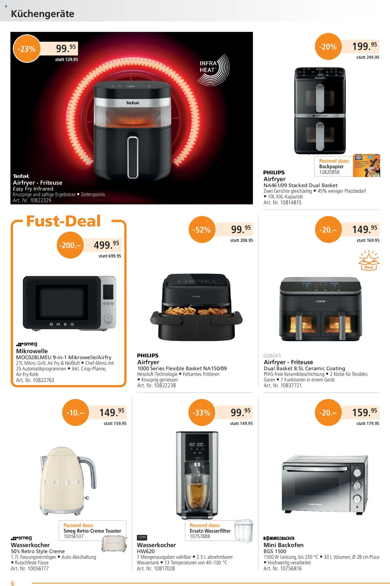 Fust aktionen – gültig ab 21.09.2026 | Seite: 6 | Produkte: Toaster, Wasserkocher, Creme, Philips