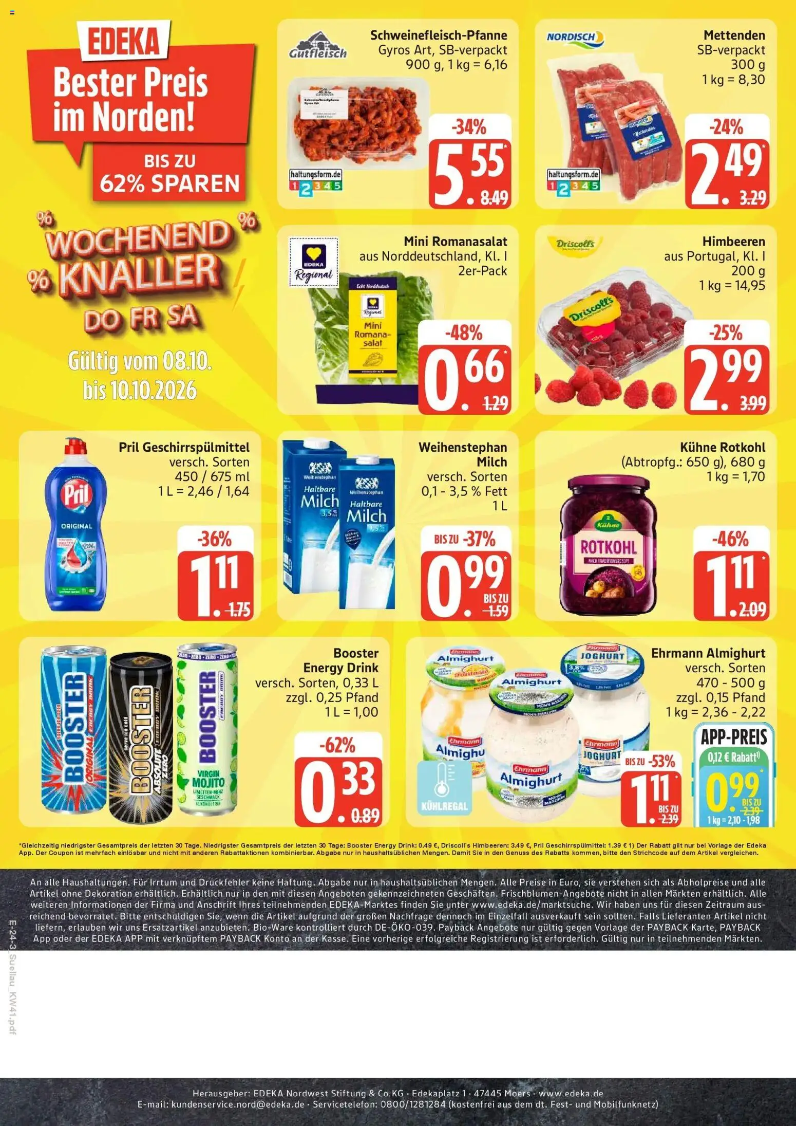 Edeka Prospekt Mölln (ab 05.10.2026) » Angebote Online | Seite: 32 | Produkte: Energy, Rotkohl, Gyros, Geschirrspülmittel