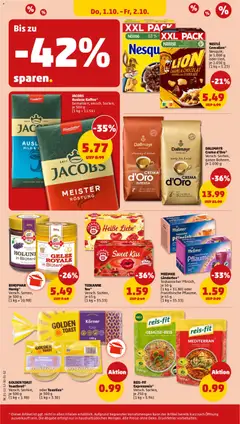 DALLMAYR Crema d'Oro*, Versch. Sorten, ganze Bohnen, je 1.000 g ab 28.09.2026 gültig | Seite: 42 | Produkte: Toast, Schokolade, Tomaten, Gemüse