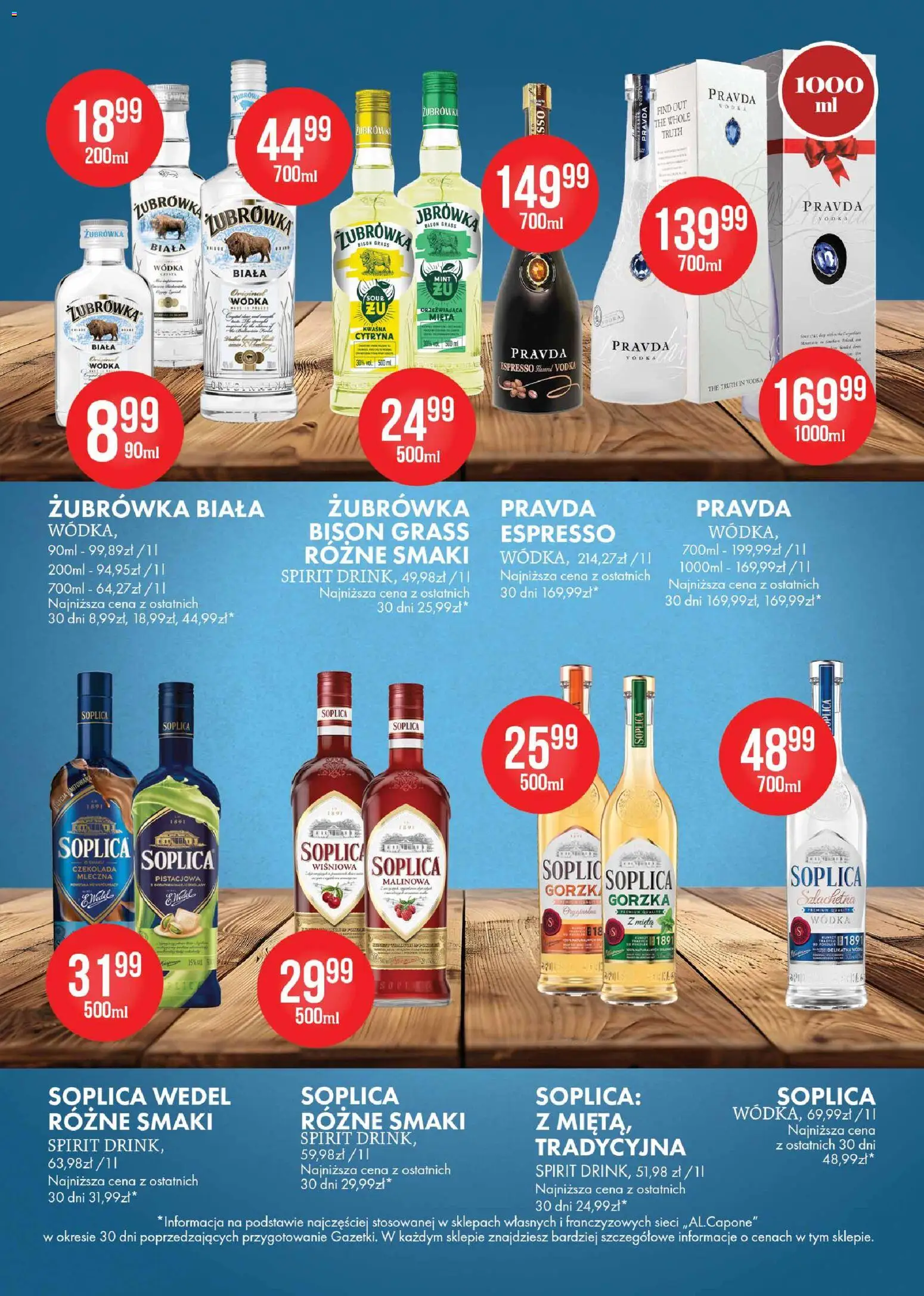 Al.Capone gazetka od 08.06.2026 | Strona: 29 | Produkty: Mięta, Żubrówka, Czekolada, Wódka