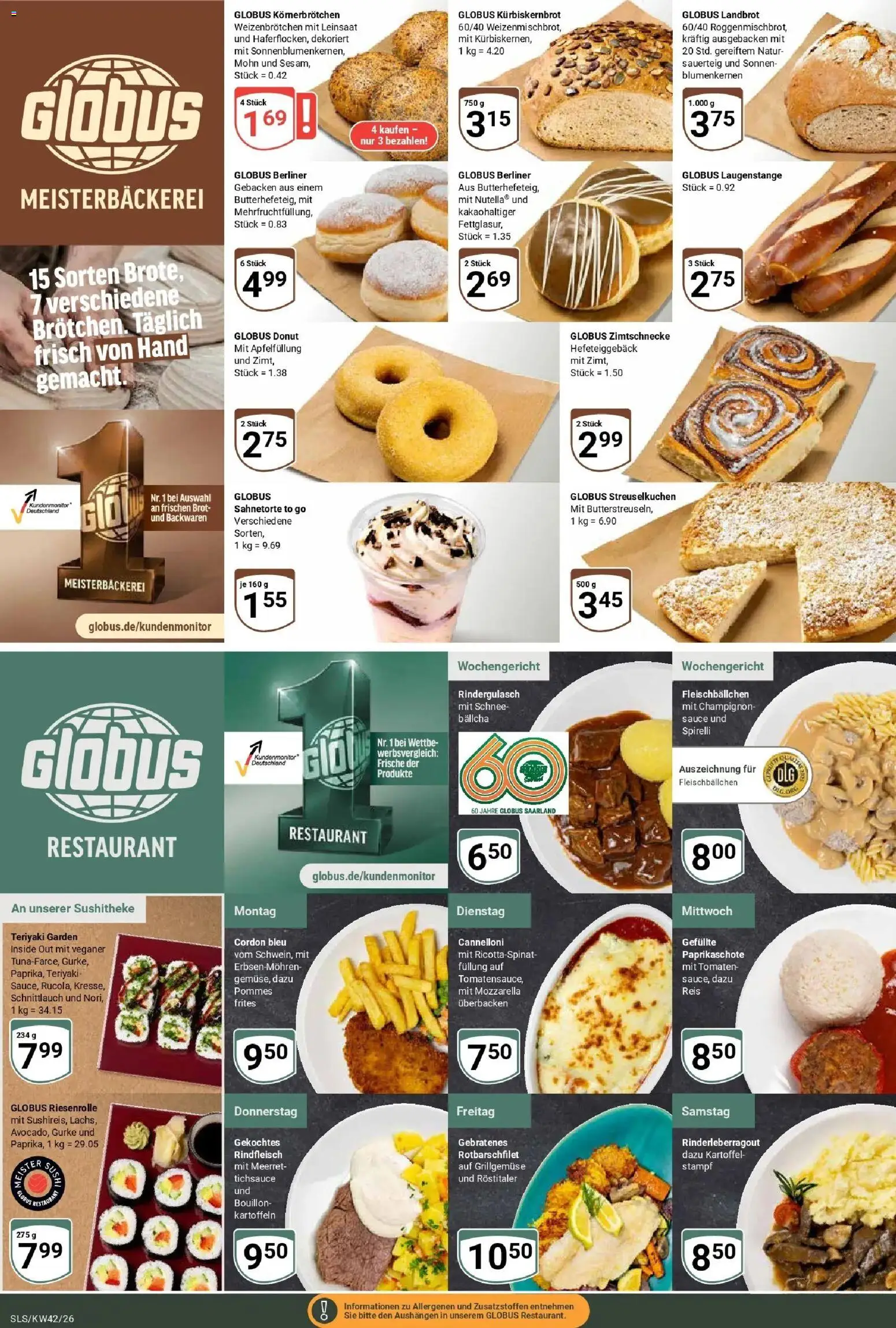 Globus Prospekt Saarlouis (ab 12.10.2026) » Angebote online | Seite: 9 | Produkte: Berliner, Rindergulasch, Reis, Rindfleisch