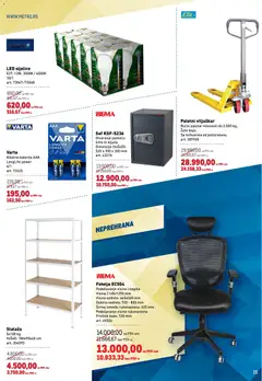 Metro katalog Horeca - pregled Metro kataloga - važi od 11.06.2026 | Strana: 15 | Proizvode: Fotelja, Baterije