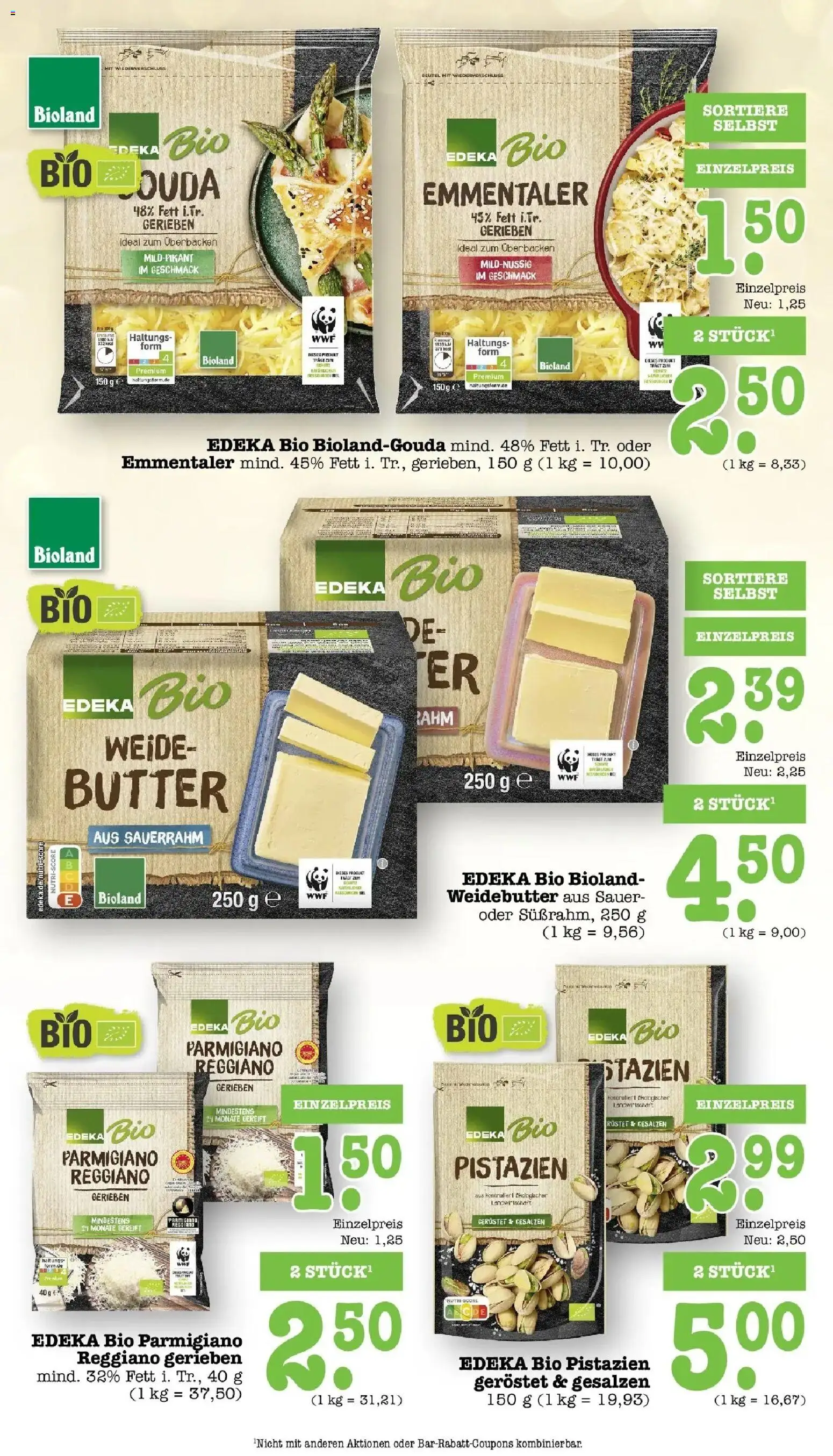 E center Prospekt Karlsruhe (ab 21.09.2026) zum Blättern | Seite: 43 | Produkte: Butter, Pistazien, Sauerrahm