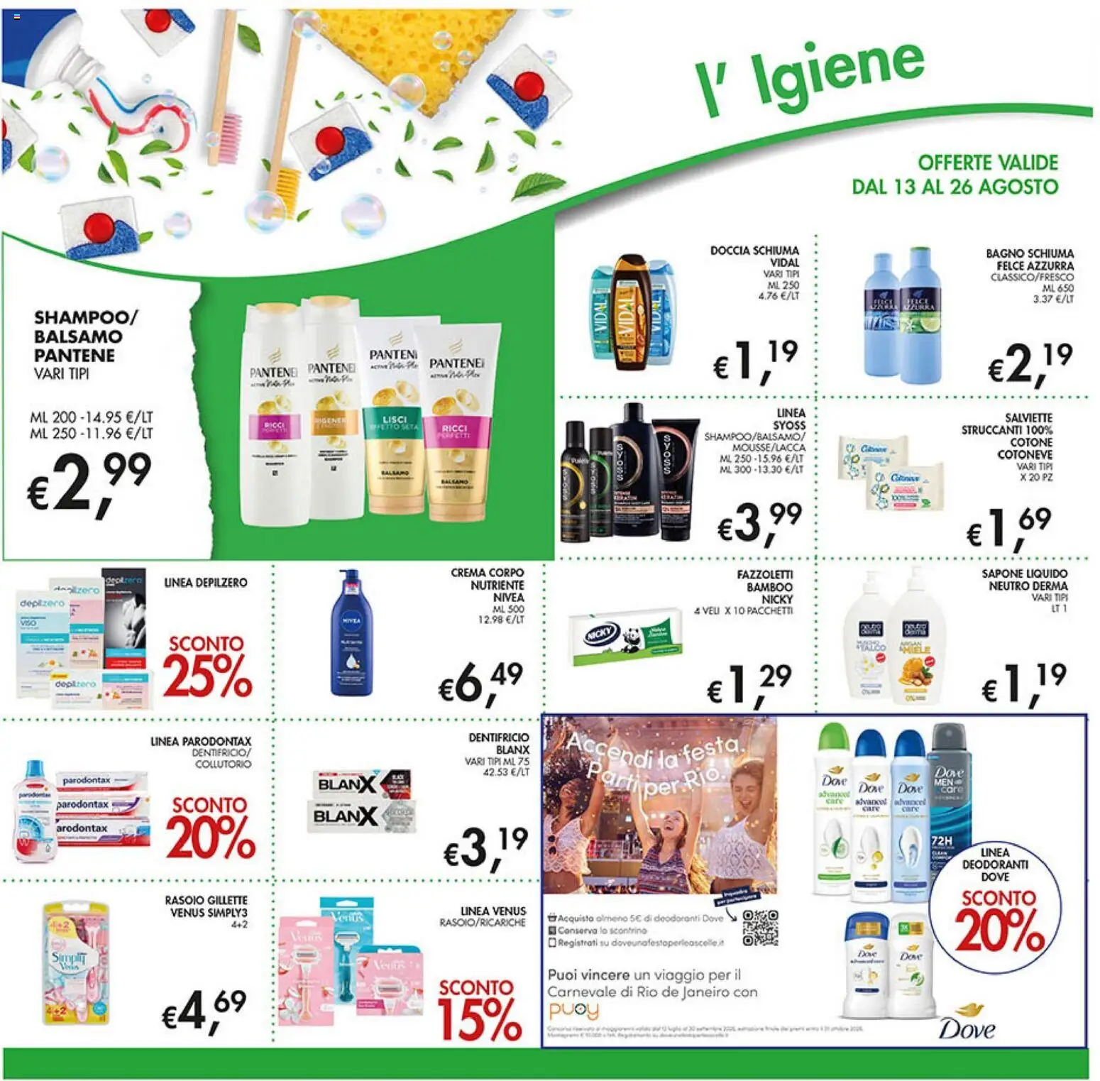Volantino Coal del 13/08/2026 | Pagina: 26 | Prodotti: Rasoio, Miele, Bagno, Doccia