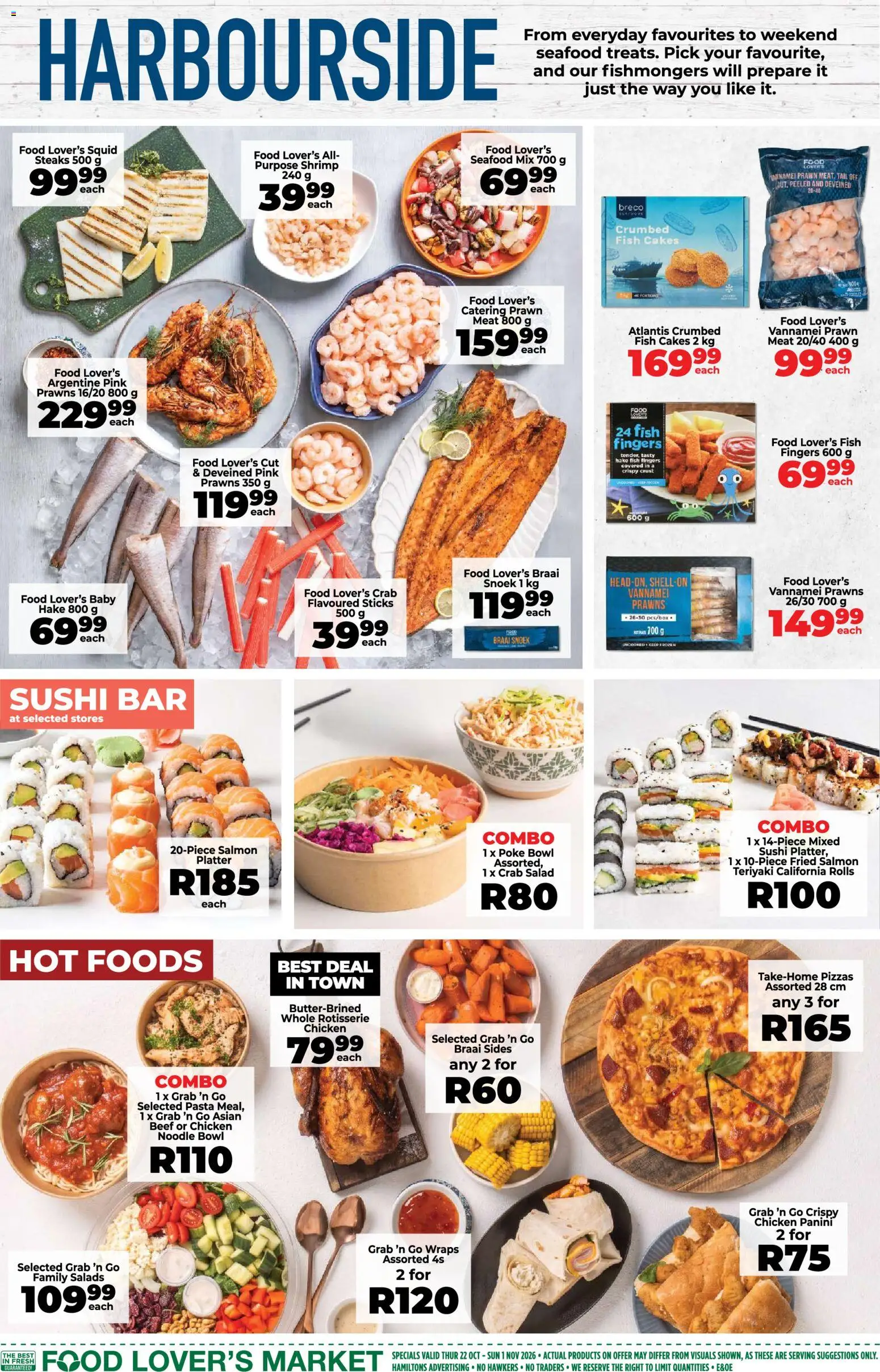 New Food Lover's Market catalogue – valid from 22/10/2026 | Page: 4 | Products: Platter, Fish, Beef, Seafood