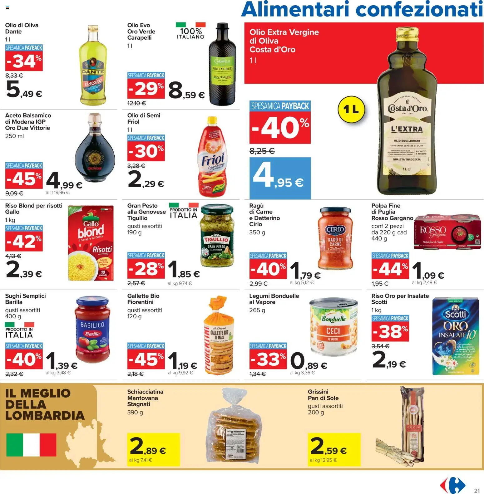 Volantino Carrefour del 19.05.2026 | Pagina: 21 | Prodotti: Riso, Ceci, Ragú, Olio di Oliva